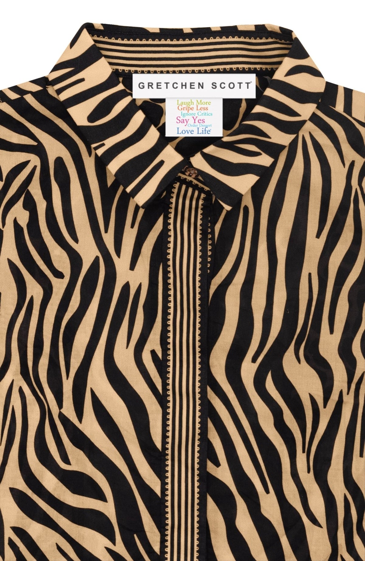 Effortless Top - Animal Instincts Zebra Khaki