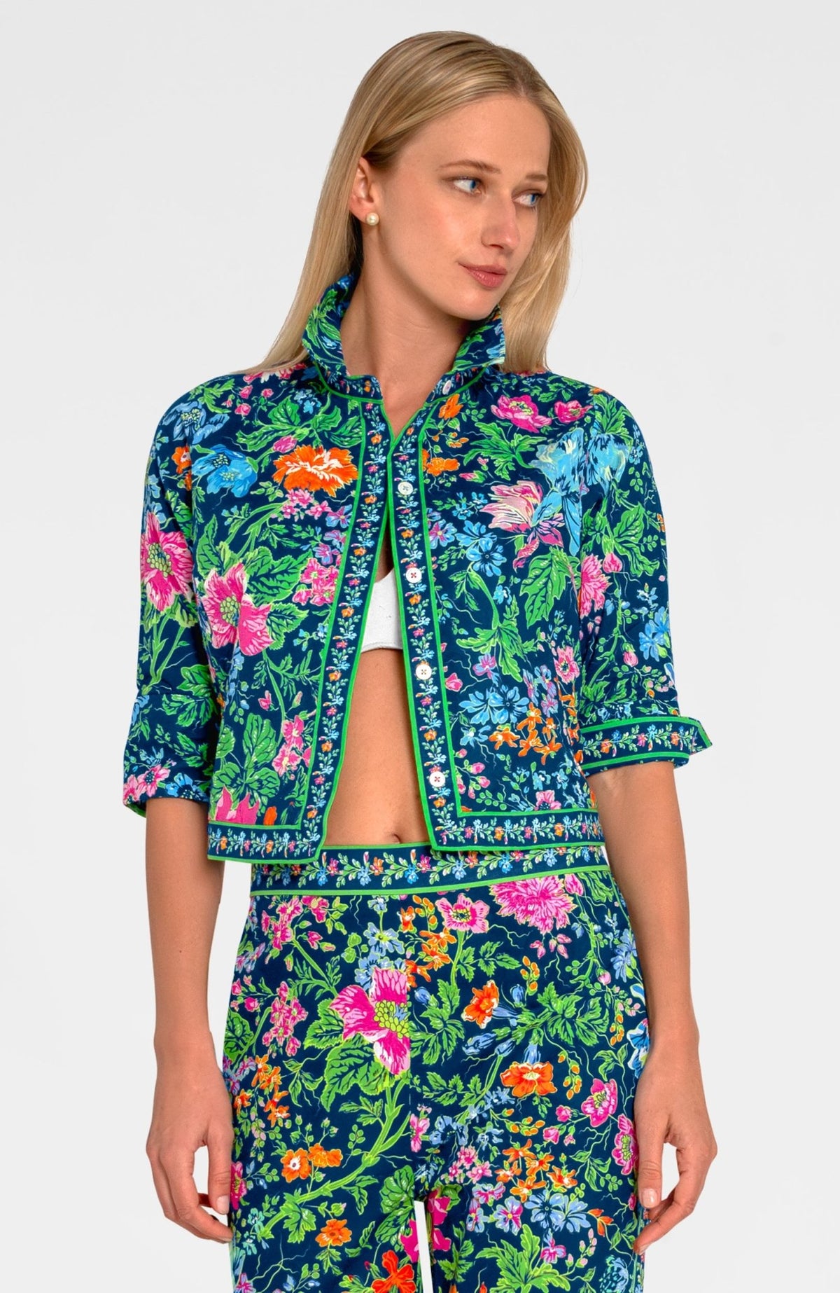 Effortless Top - English Garden Navy