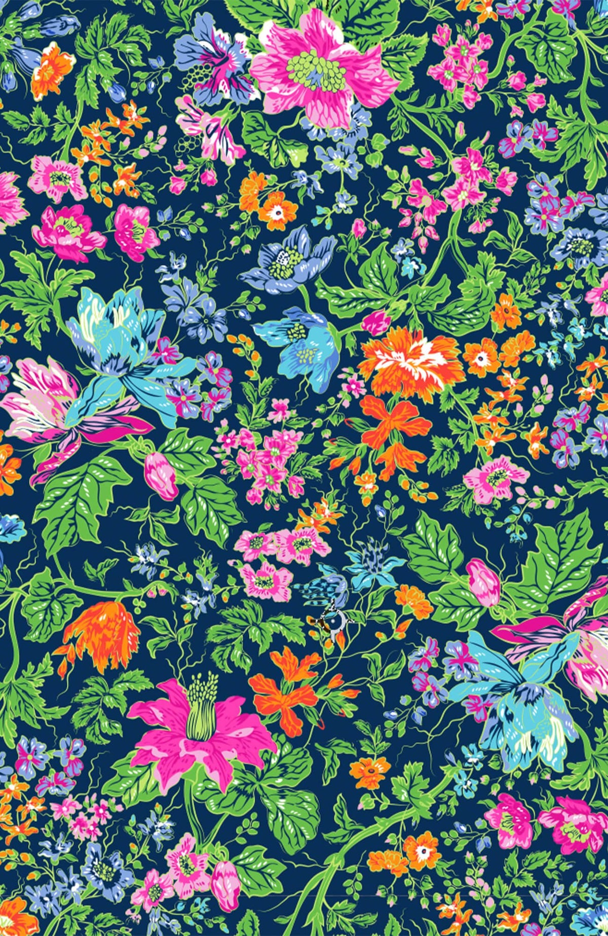 Effortless Top - English Garden Navy