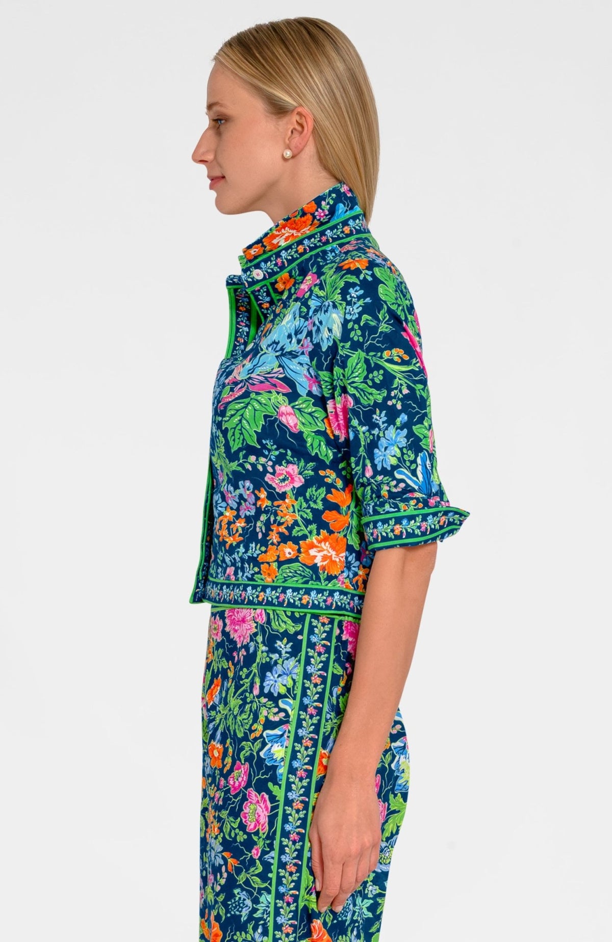 Effortless Top - English Garden Navy