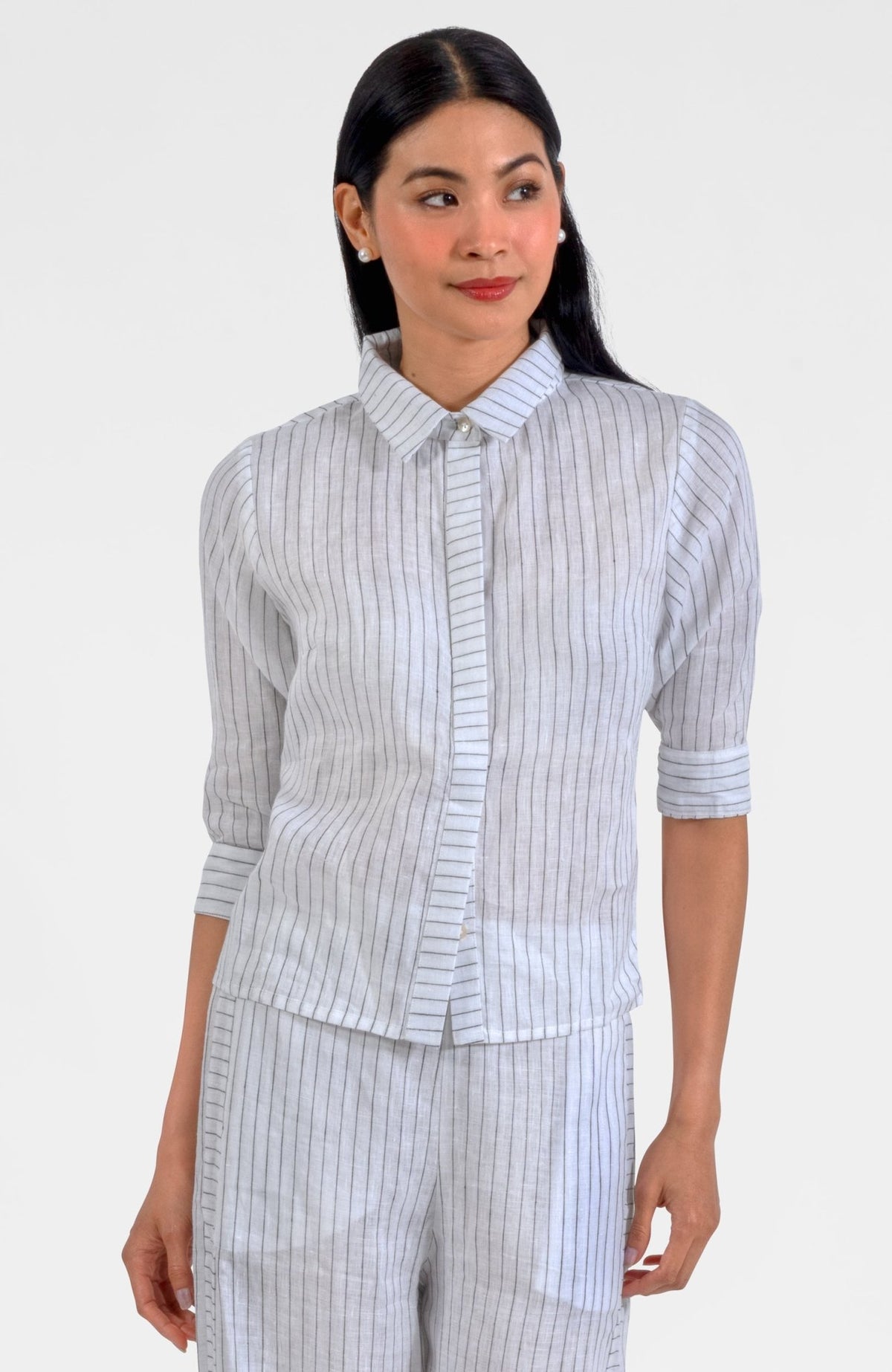 Effortless Top - Stripe It White