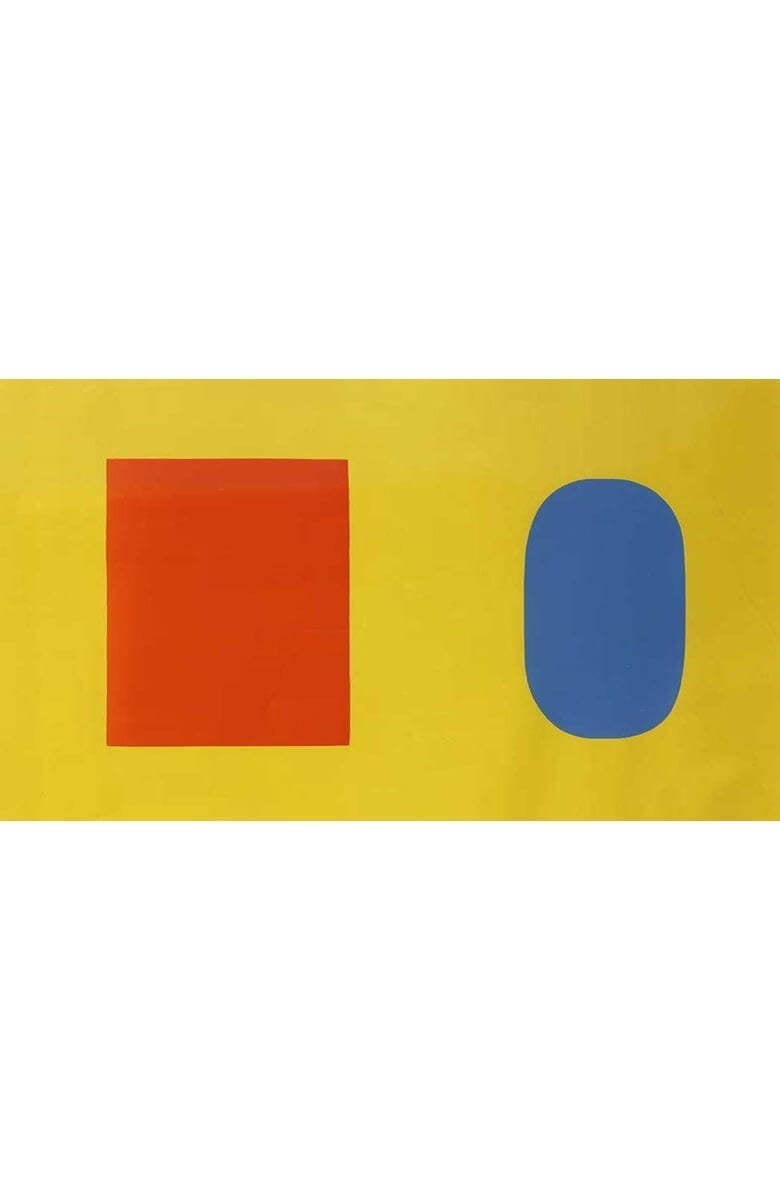Ellsworth Kelly Lithograph (American, 1923-2015) Orange And Blue Over Yellow (1964-1965)