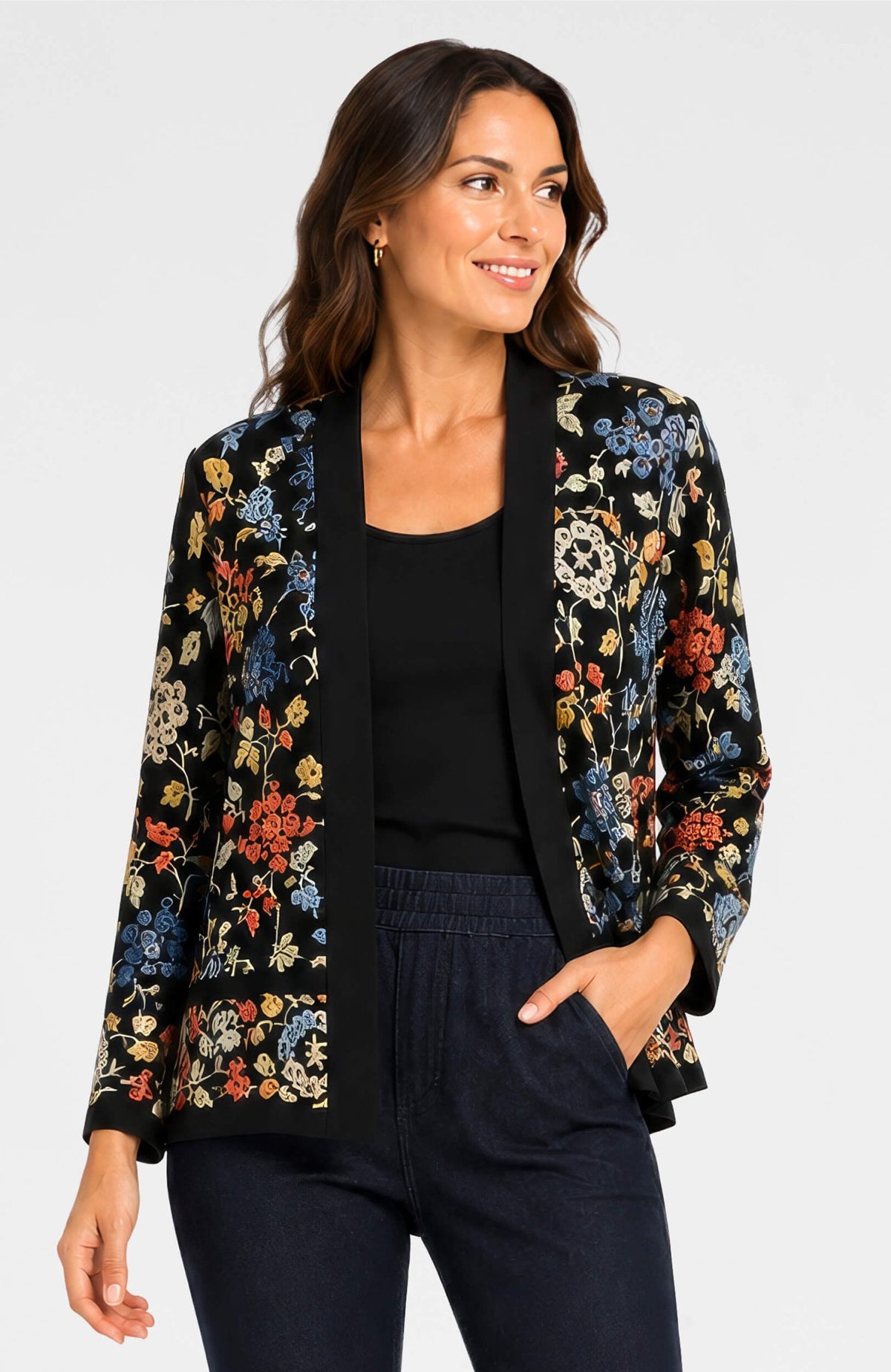 Embroidered Jacket - Winter Garden - Gretchen Scott