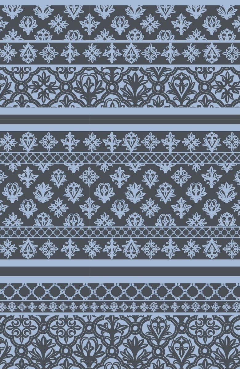 Embroidered Patchwork Swing Dress - Final Sale Gray Peri