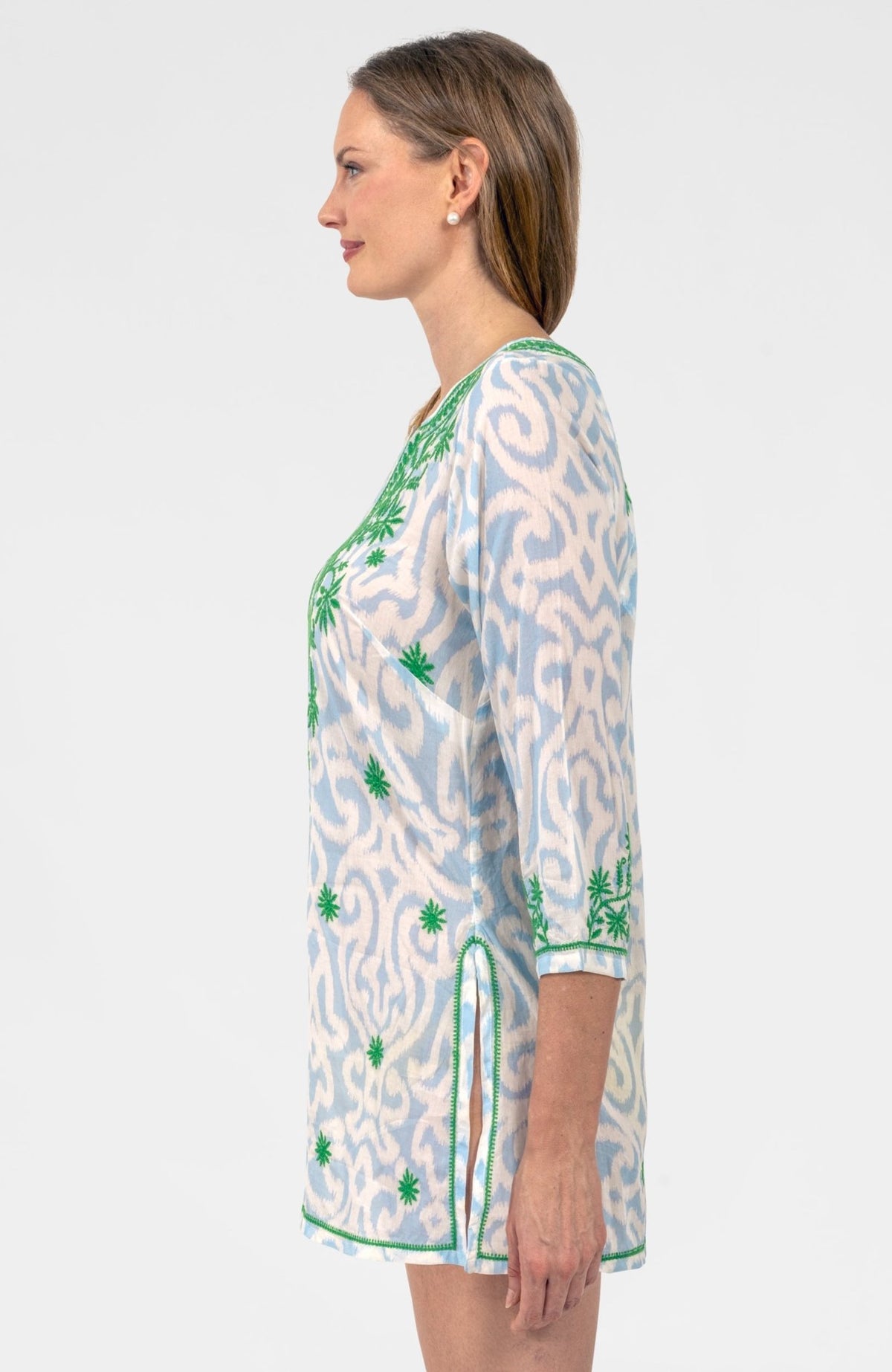 Embroidered Tunic - Arabesque Light Blue