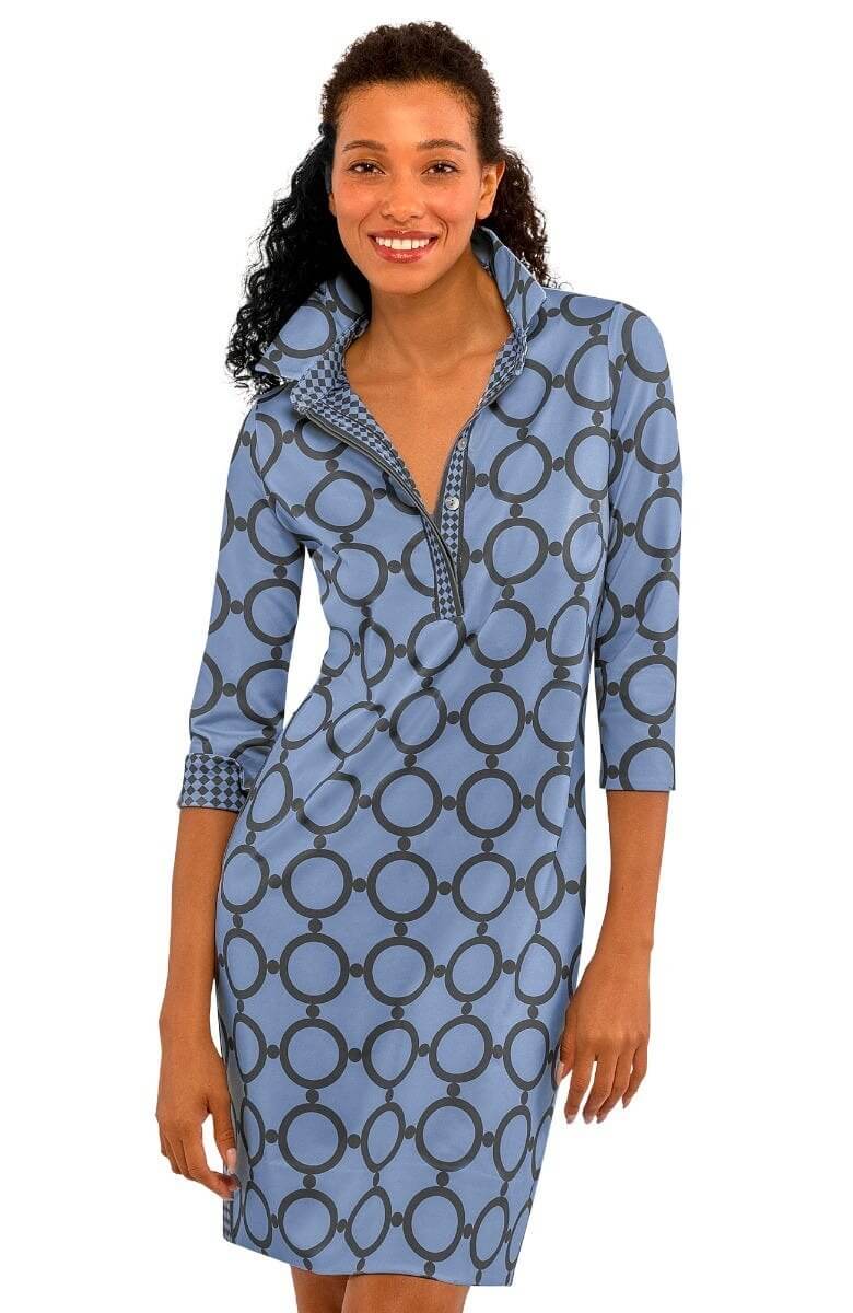 Everywhere Dress - Dip & Dot - Final Sale Periwinkle