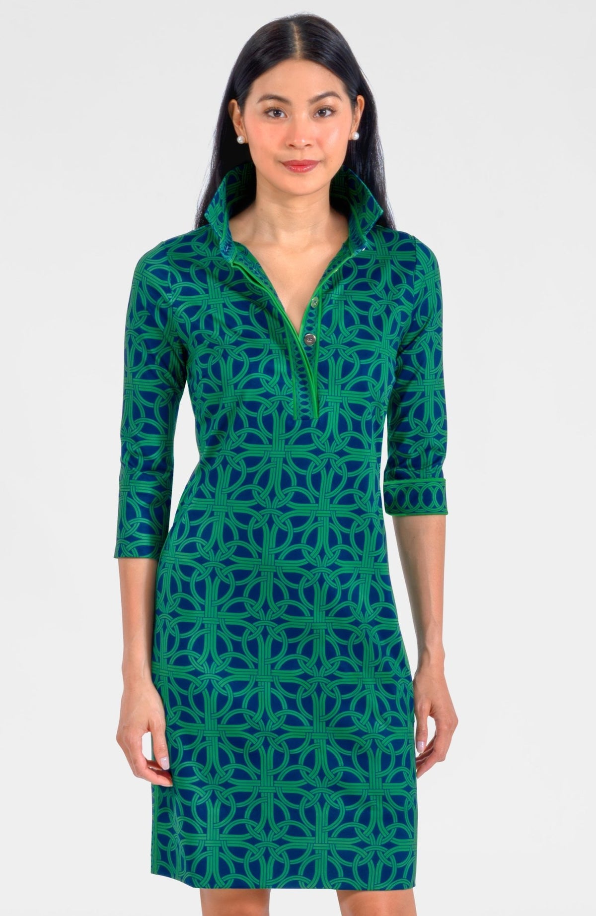 Everywhere Dress - Ring Toss Navy Kelly