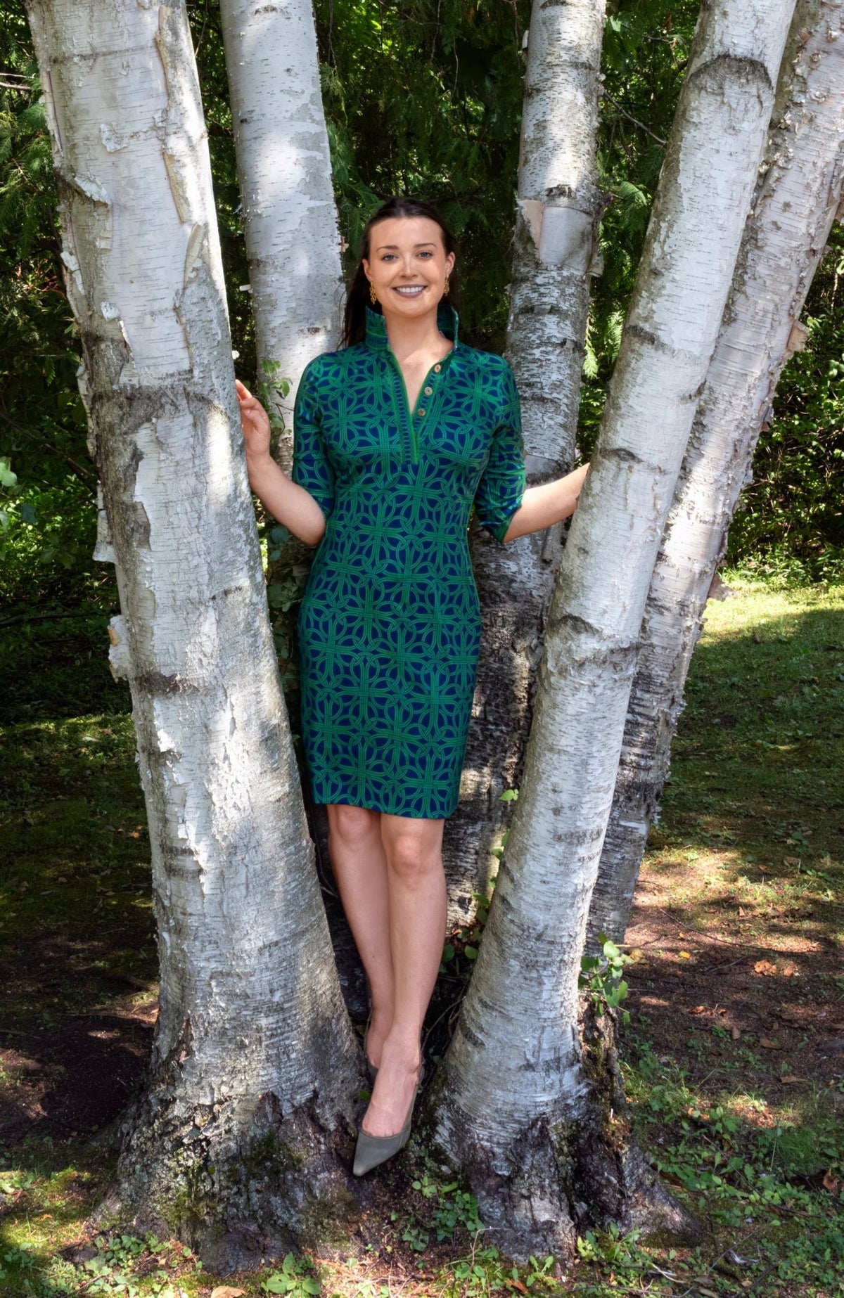 Everywhere Dress - Ring Toss Navy Kelly