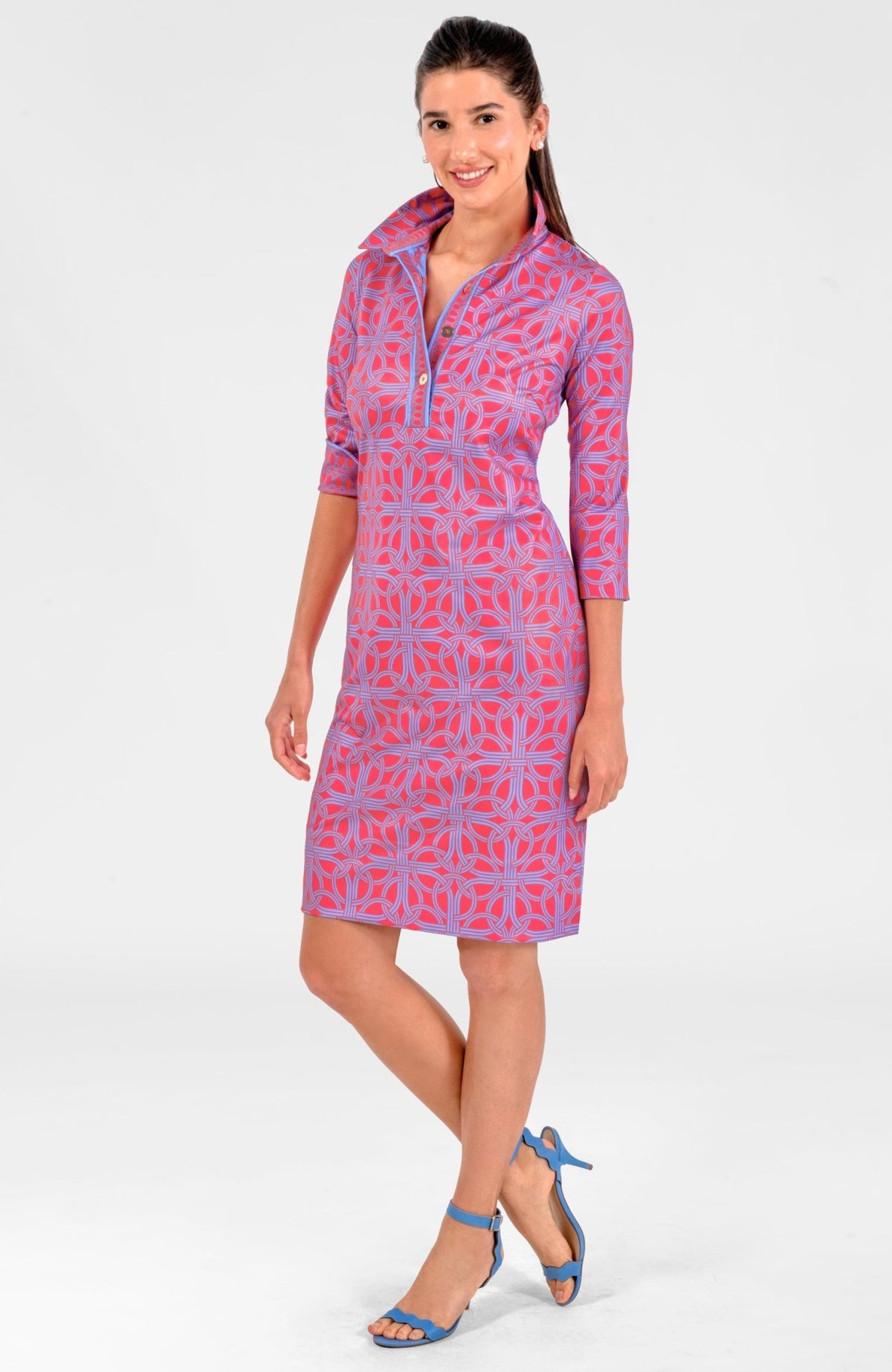 Everywhere Dress - Ring Toss Coral