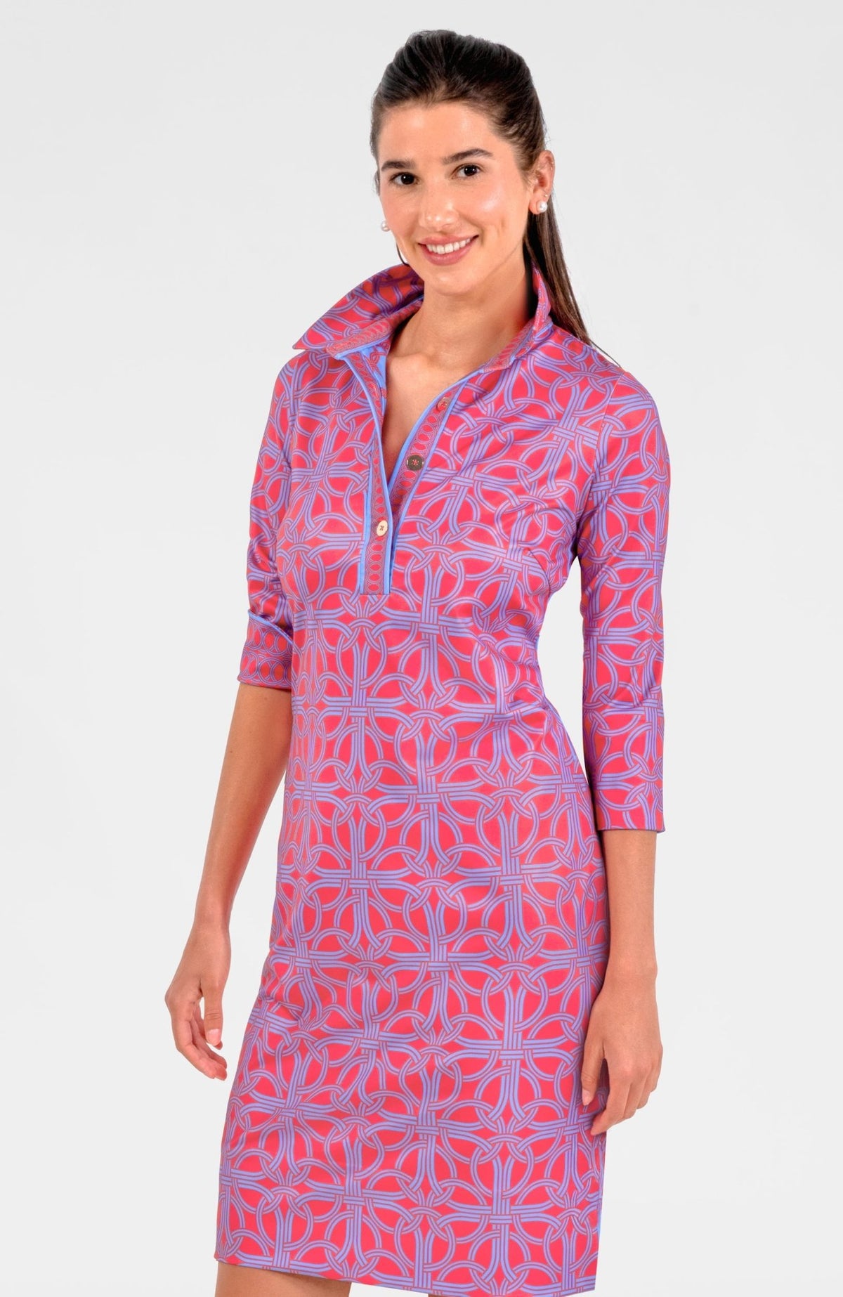 Everywhere Dress - Ring Toss Coral