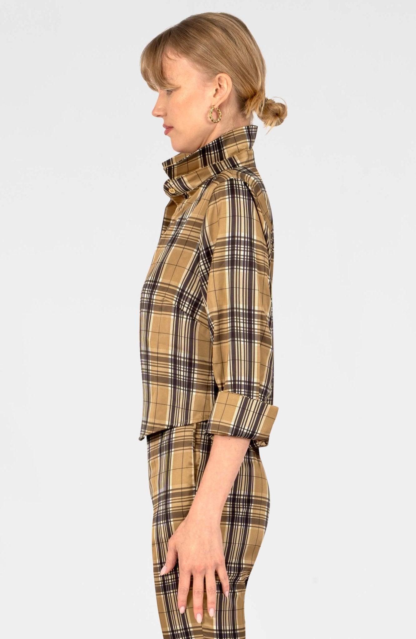 Ex-Boyfriend Cdc Shirt - Belgravia Plaid Khaki Black