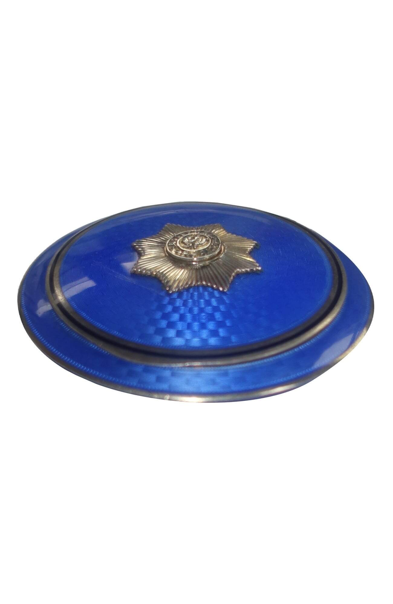 Fabergé Guilloche & Silver Gilt Pill Box