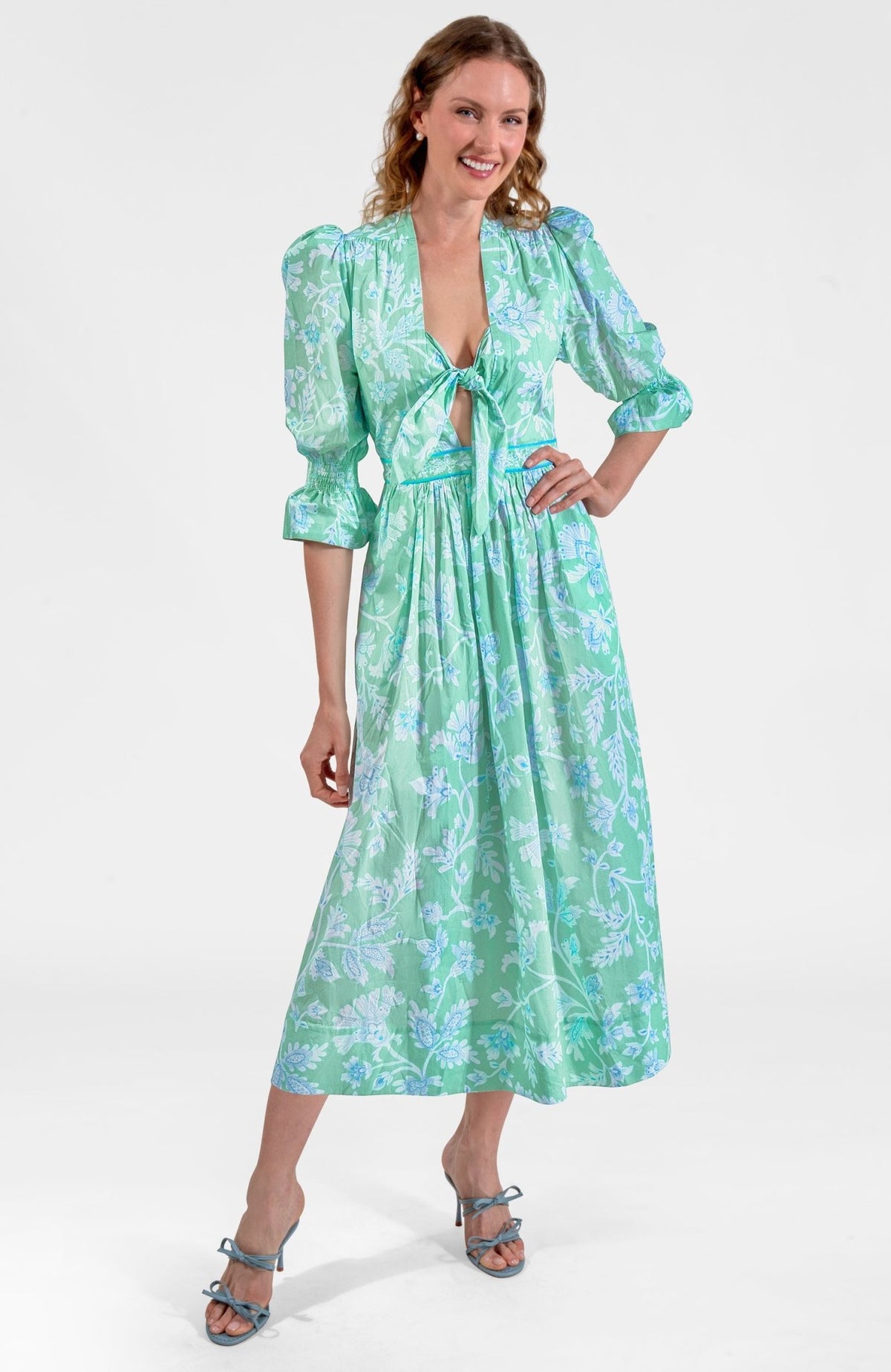 Femme Mystique Dress - Stunning Stippling Seafoam