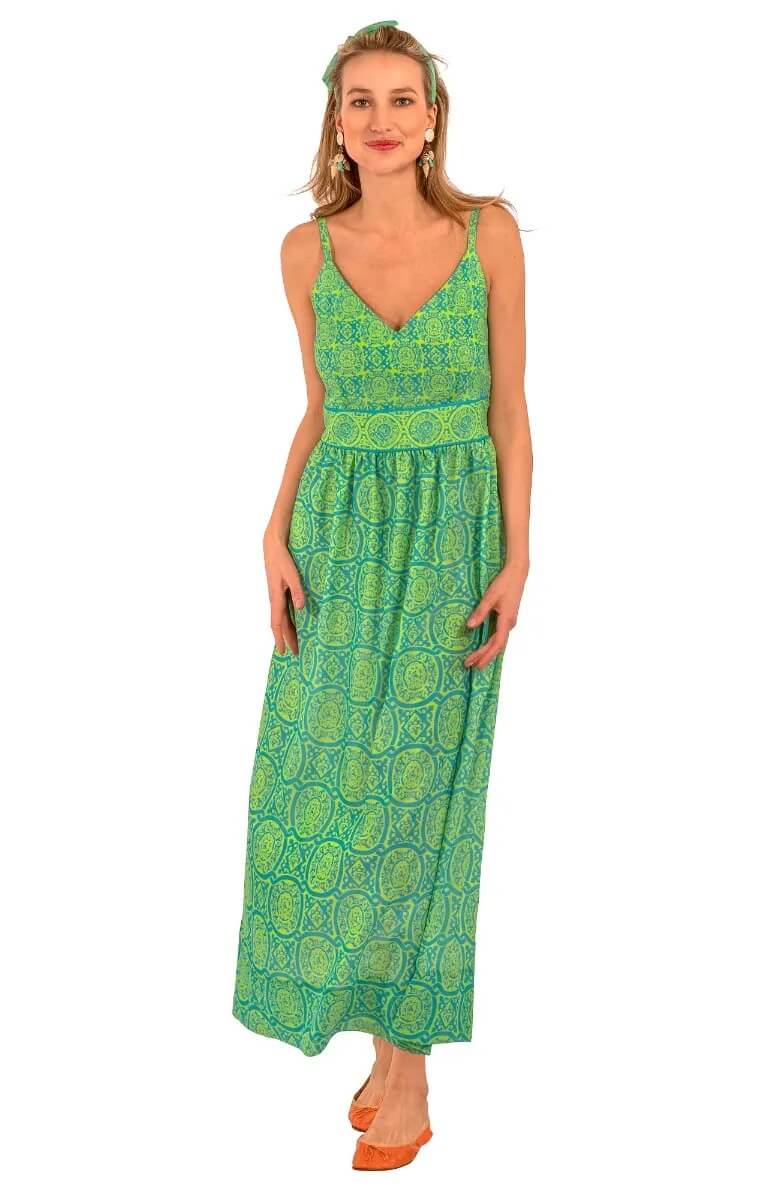 Fiesta Time Midi/Maxi - Sultan's Dining Room - Final Sale Turq Lime