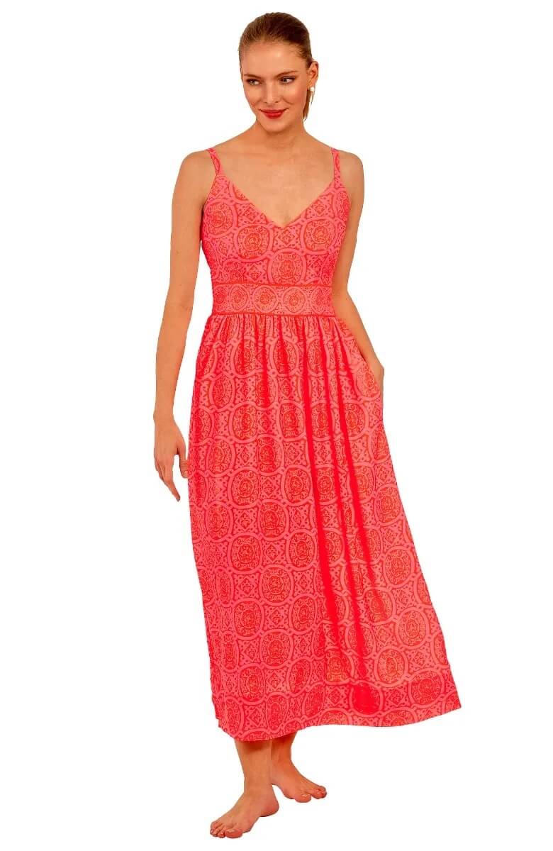 Fiesta Time Midi/Maxi - Sultan's Dining Room - Final Sale Pink Red