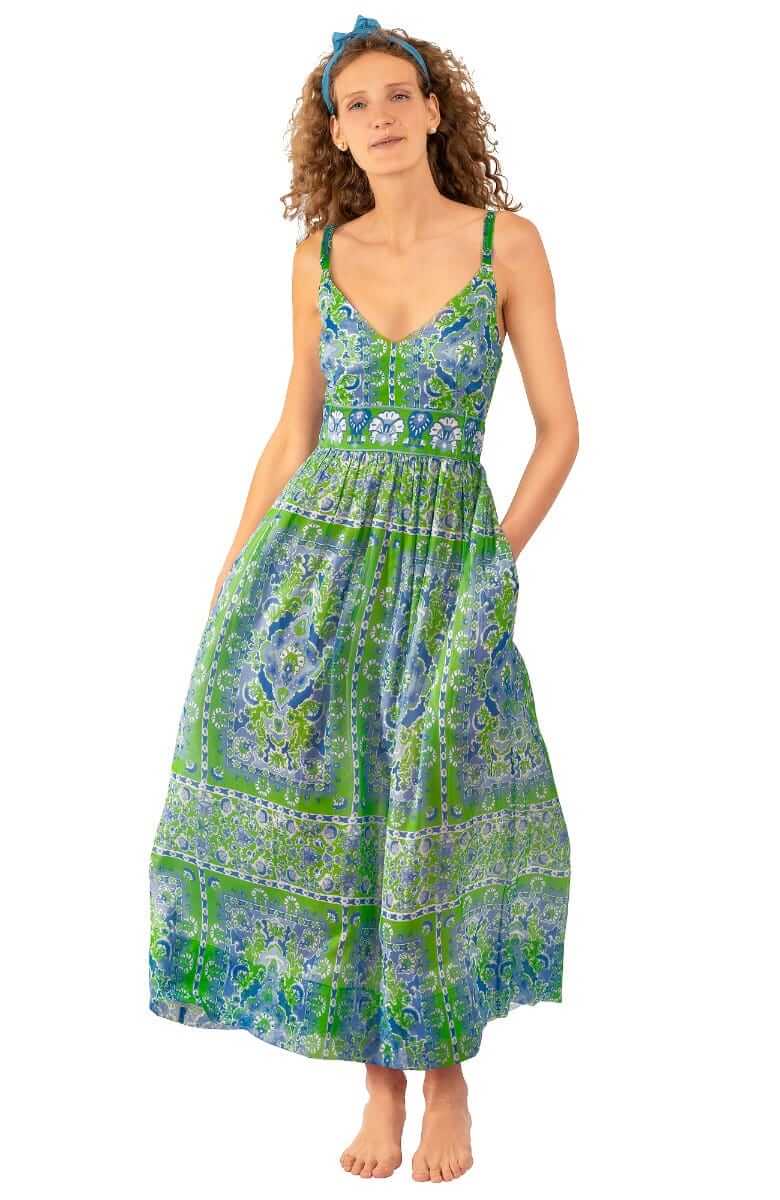 Fiesta Time Midi/Maxi - Watteau - Final Sale Kelly Blue