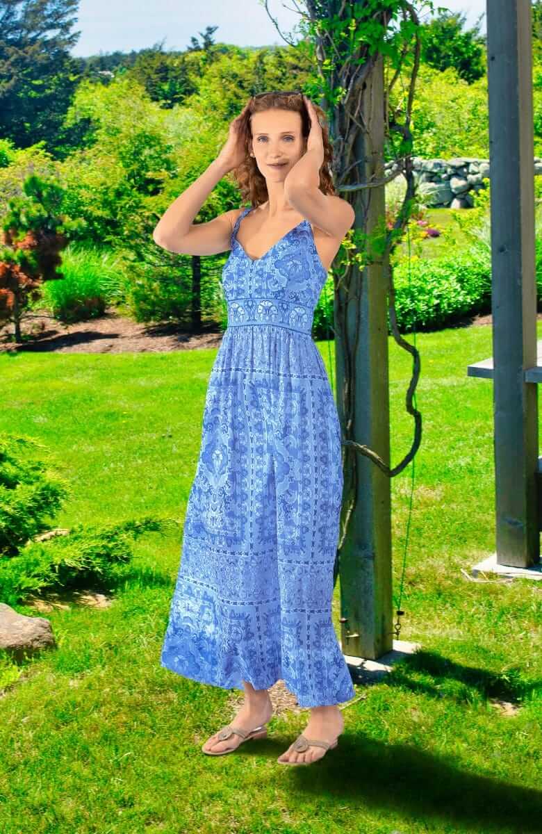 Fiesta Time Midi/Maxi - Watteau - Final Sale Blue