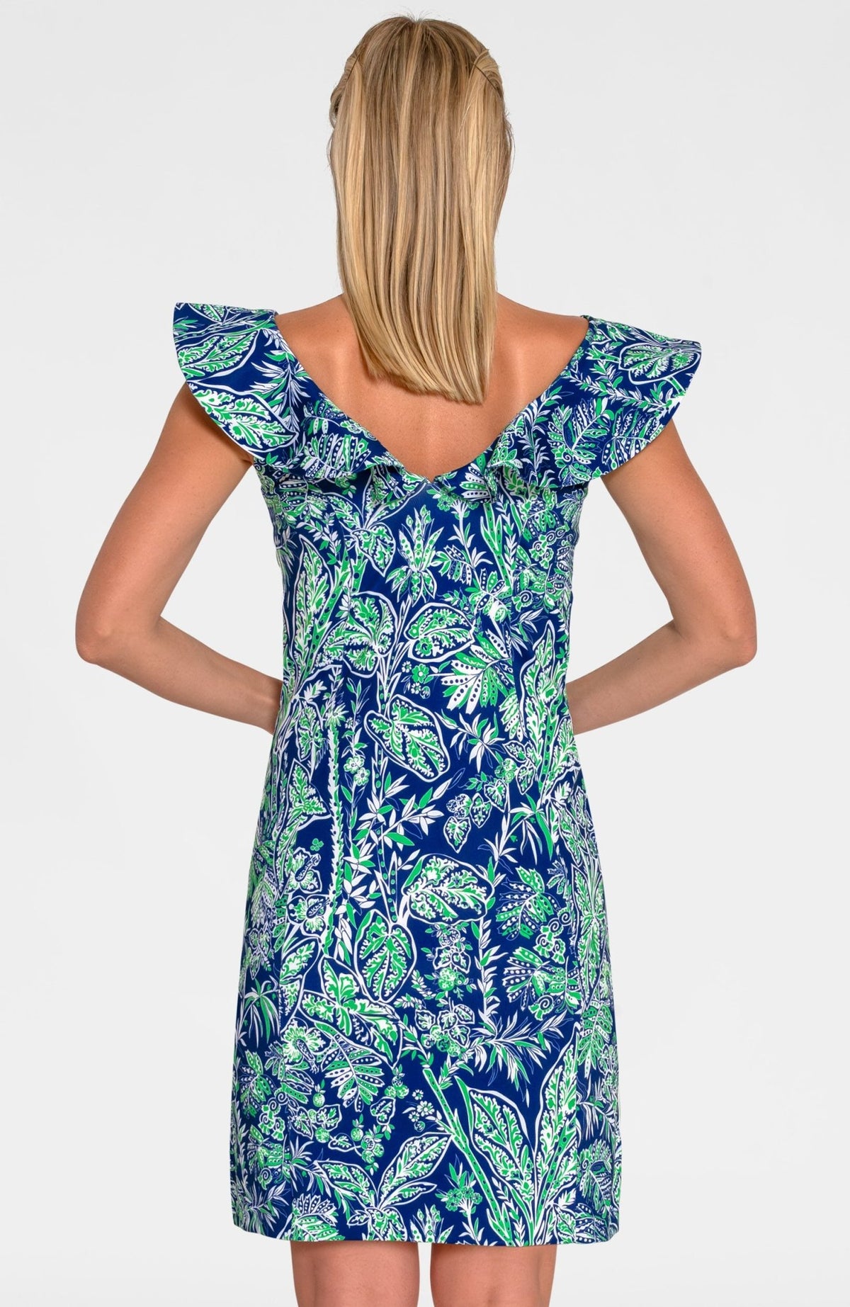 Fling Fantasy Dress - Vintage Vines Navy Kelly