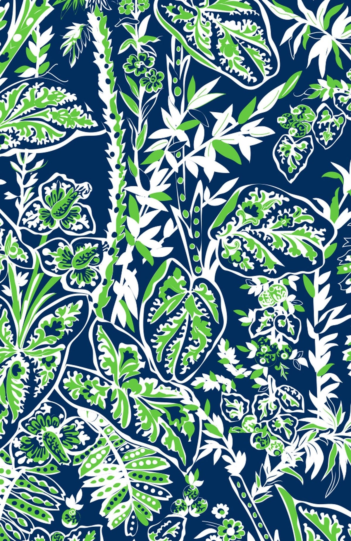 Fling Fantasy Dress - Vintage Vines Navy Kelly