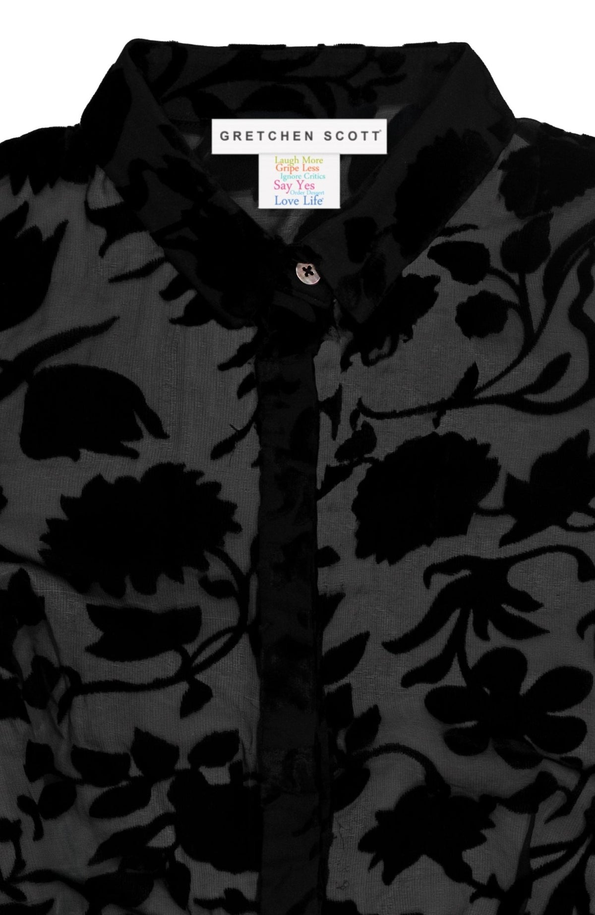 Floral Breezy Dress - Floral Burnout Black