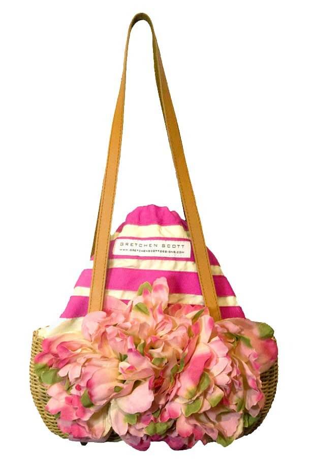 Flowered Basket Purse Happy One Size