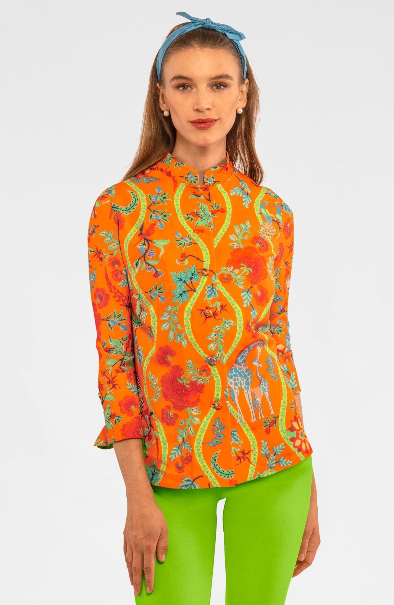 Forget Me Knot Top - Jungle Symphony - Final Sale Orange