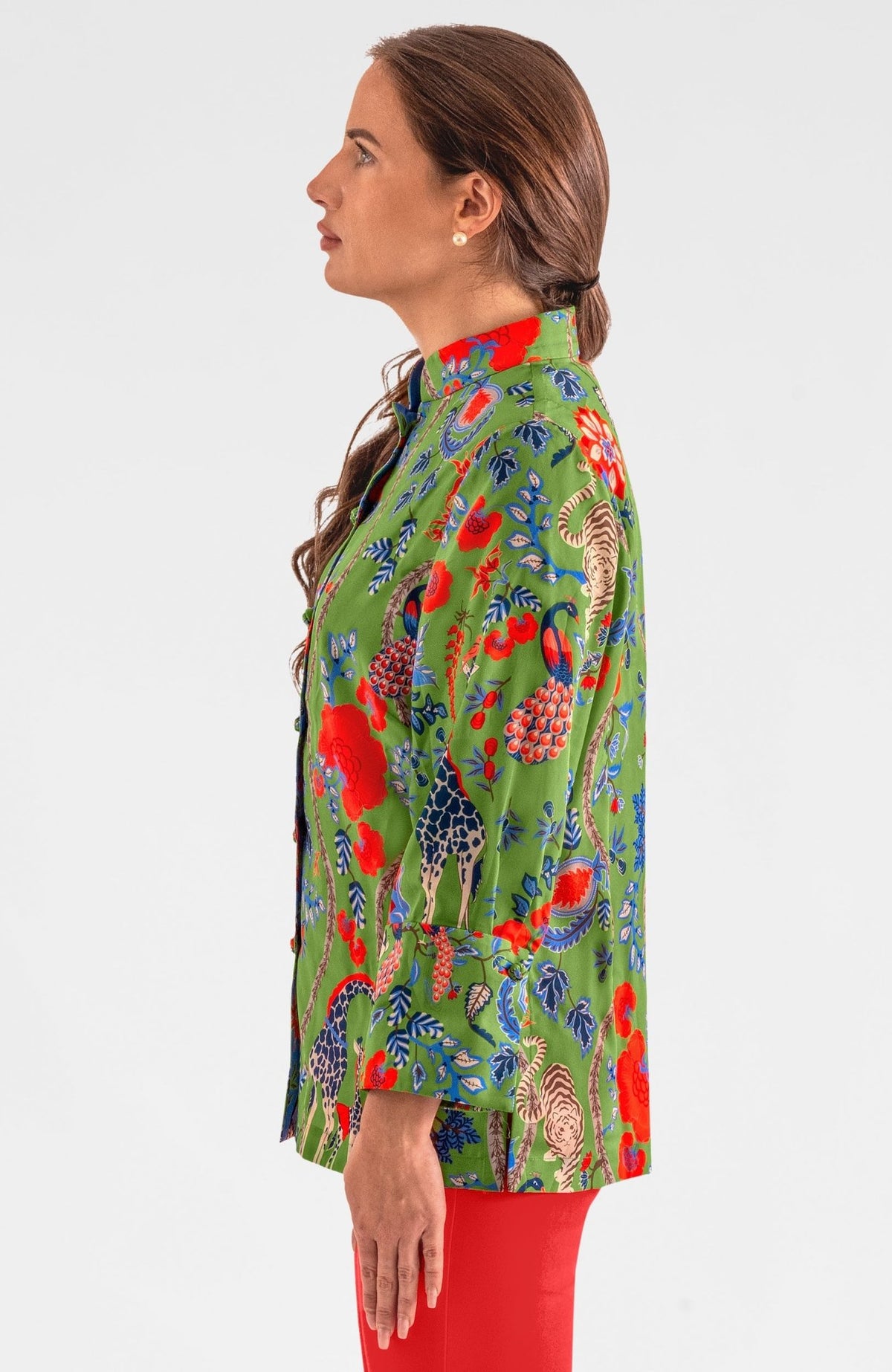 Forget Me Knot Top - Jungle Symphony - Final Sale Olive