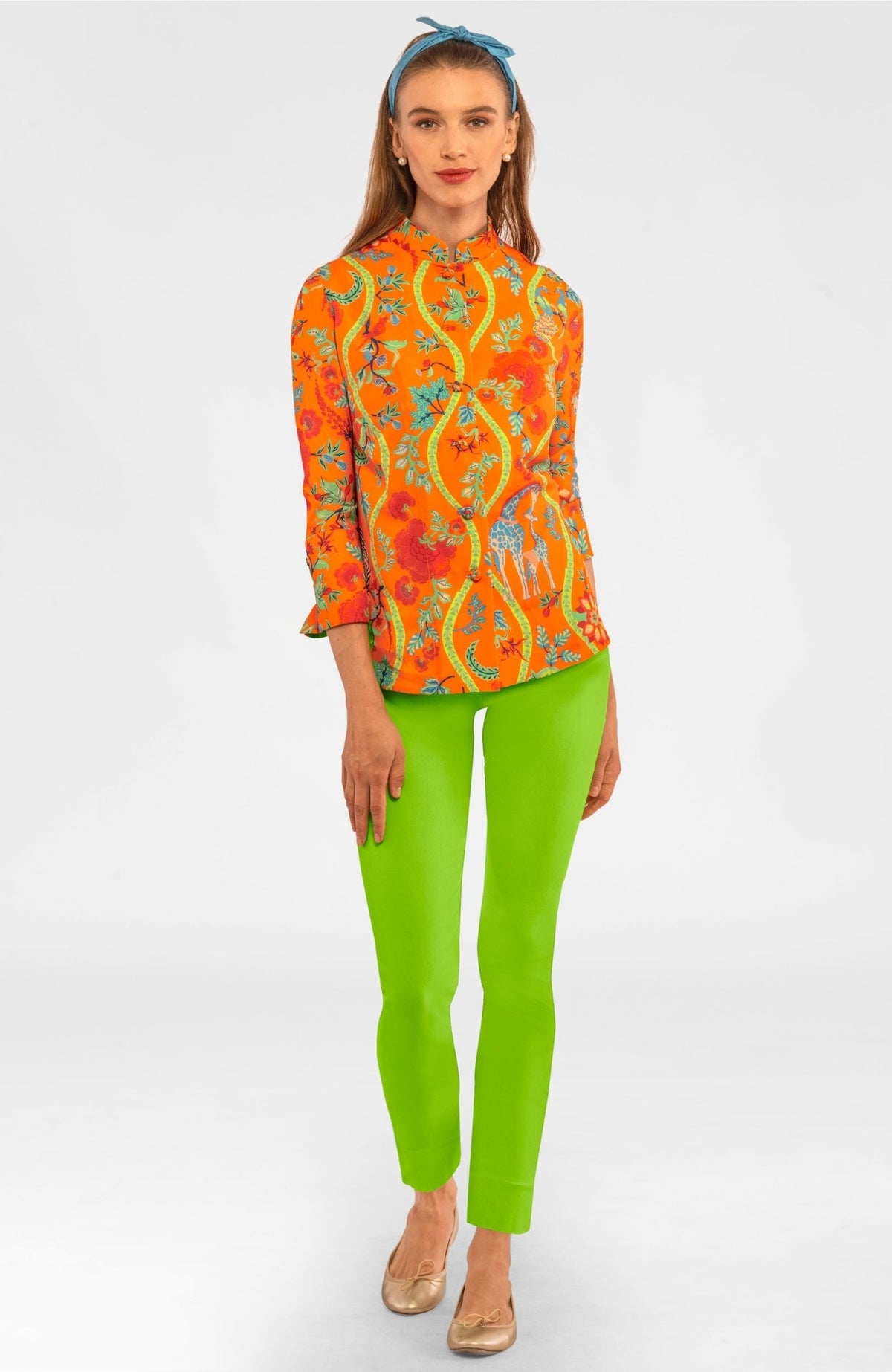 Forget Me Knot Top - Jungle Symphony - Final Sale Orange