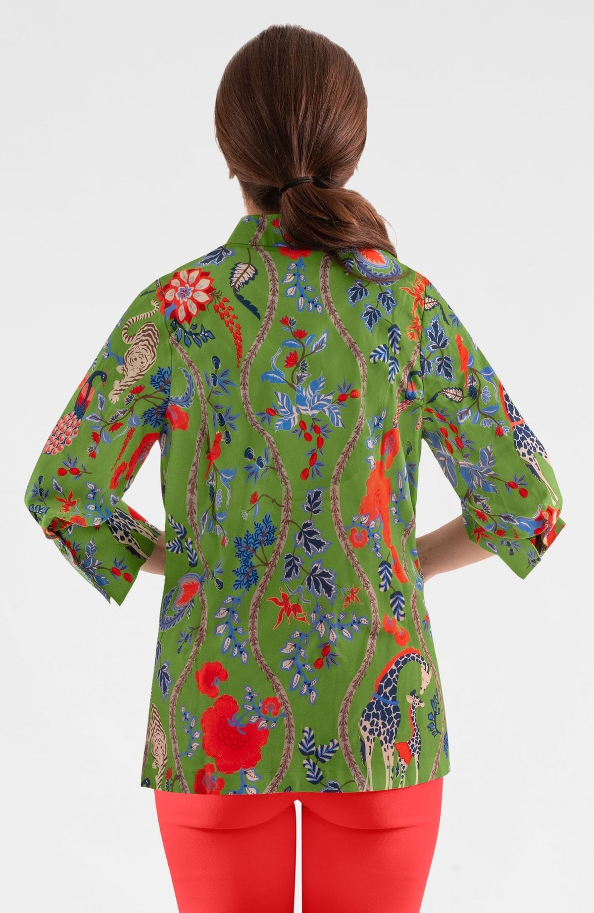 Forget Me Knot Top - Jungle Symphony - Final Sale Olive