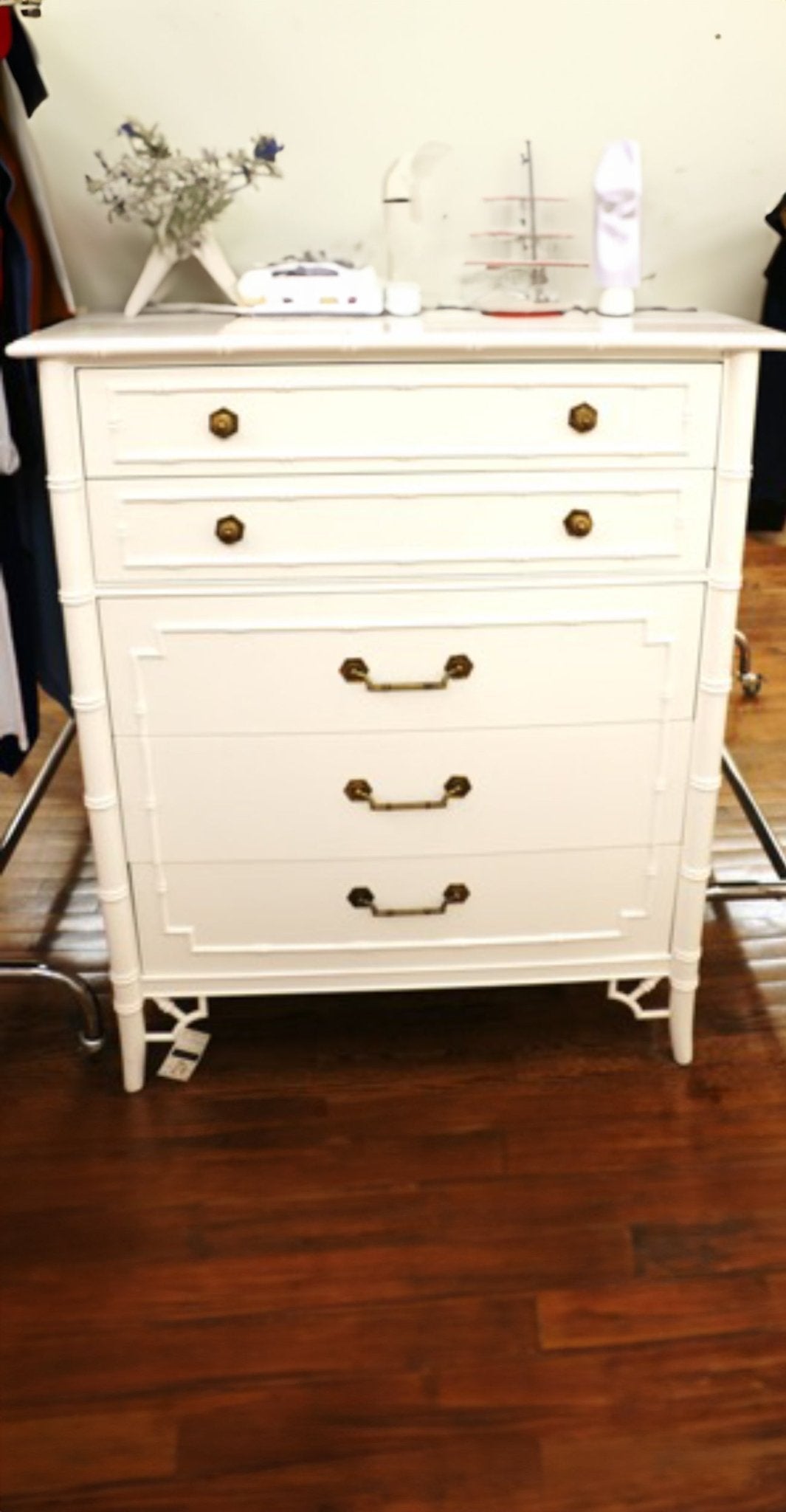 Fretwork Faux Bamboo Dresser