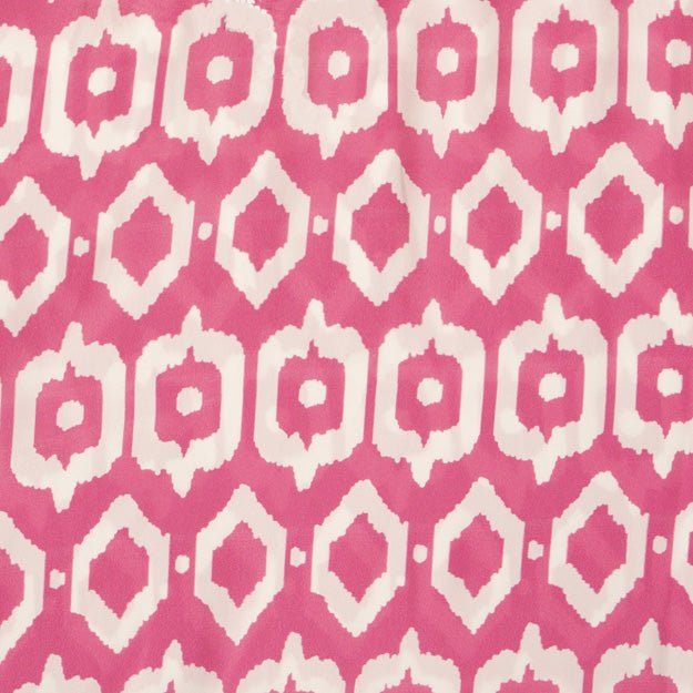 Geo Embroidered Silky Tunic Pink