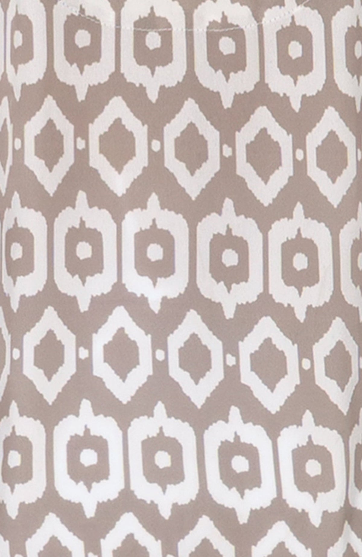 Geo Embroidered Silky Tunic Khaki