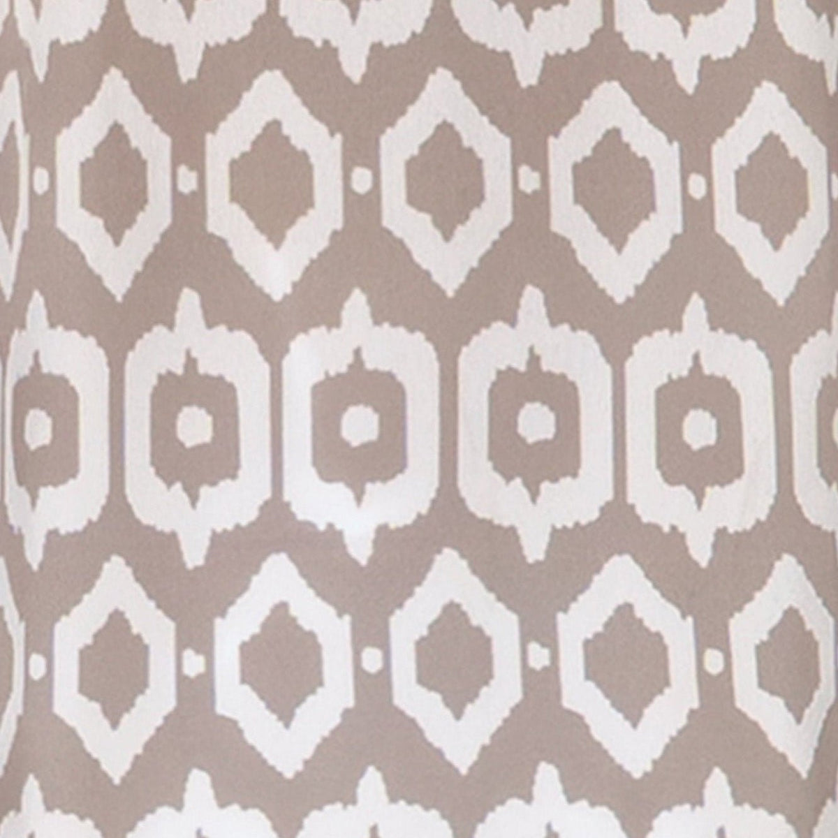 Geo Embroidered Silky Tunic Khaki