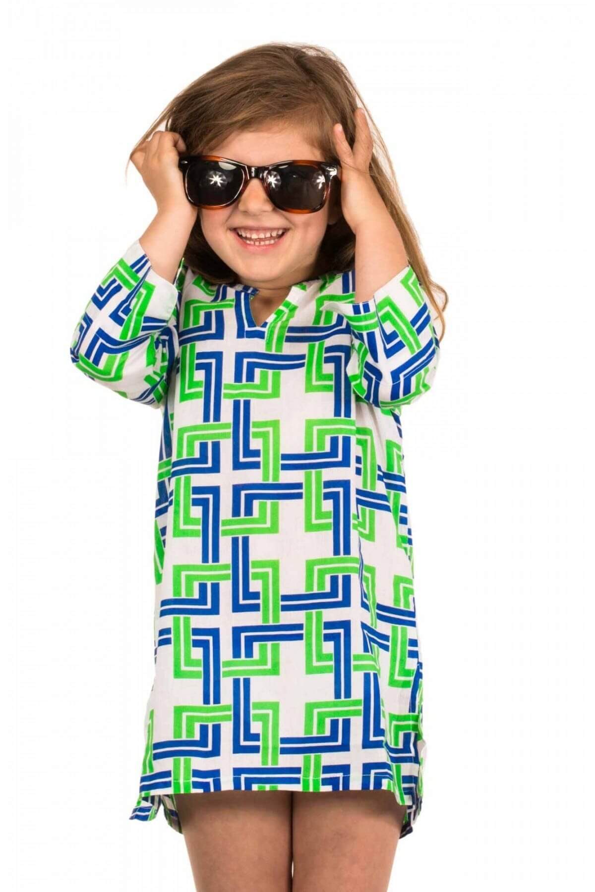Girls Cotton Tunic - Be Square - Final Sale Be Square Royal Kelly