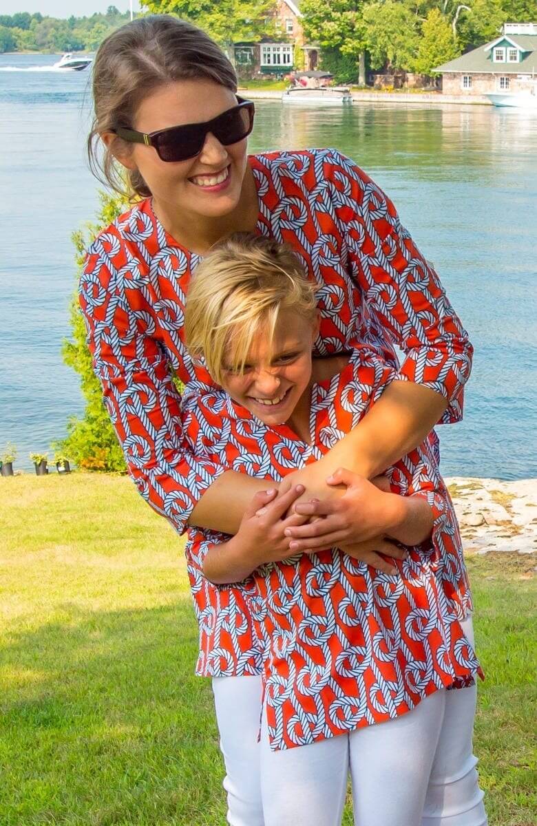 Girls Cotton Tunic - Bowline - Final Sale Tomato Red
