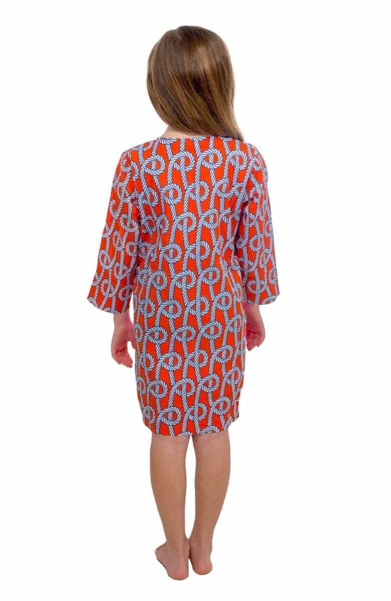 Girls Cotton Tunic - Bowline - Final Sale Tomato Red