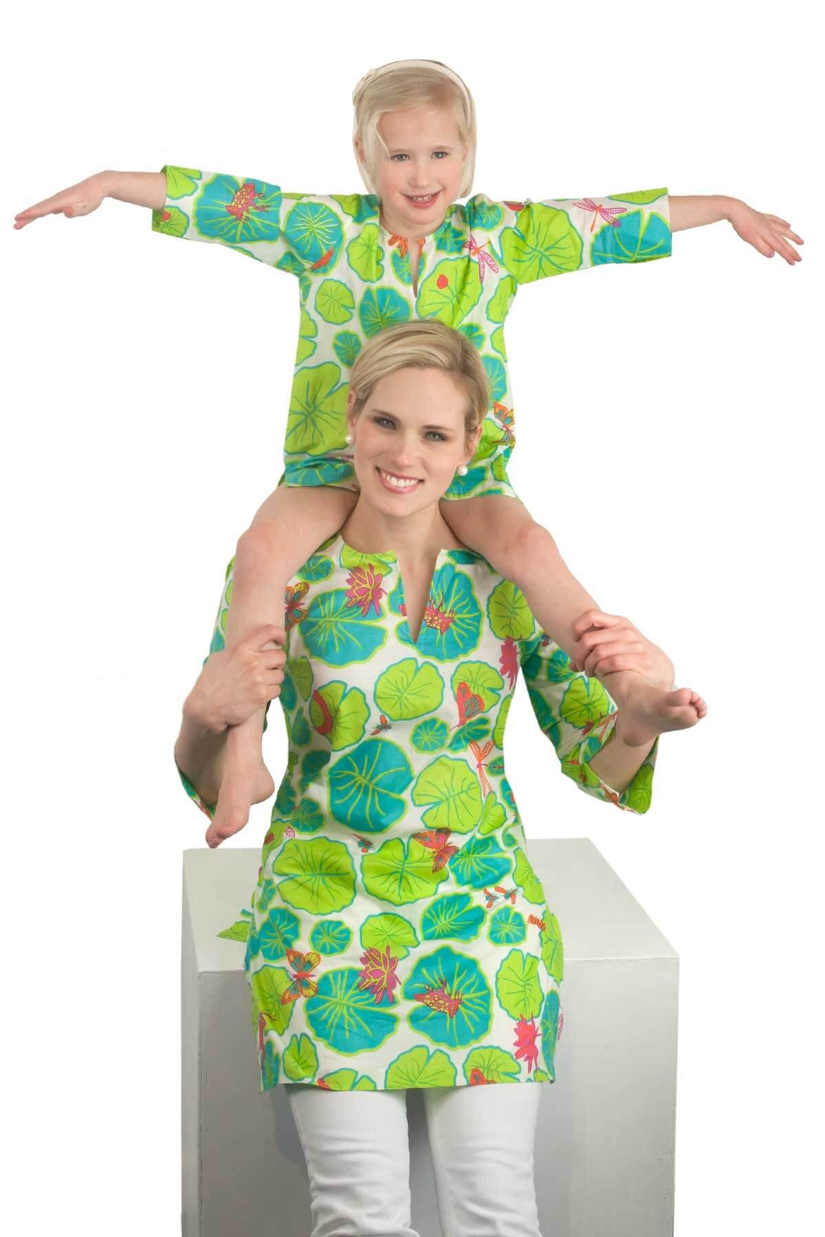 Girls Cotton Tunic - Pond Party Pond Party Turq