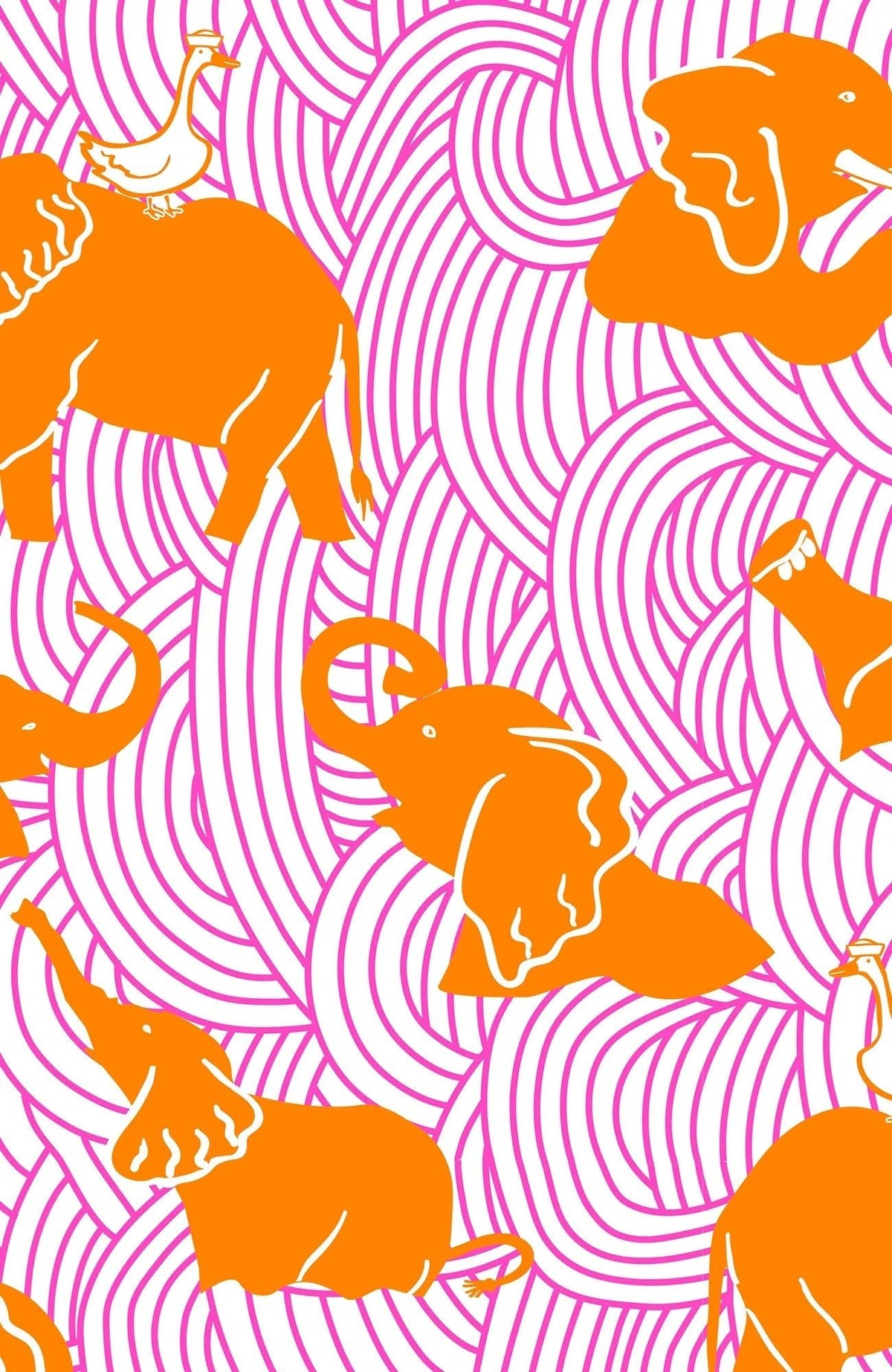 Girls Cotton Tunic - Trunk Trunk Goose Orange