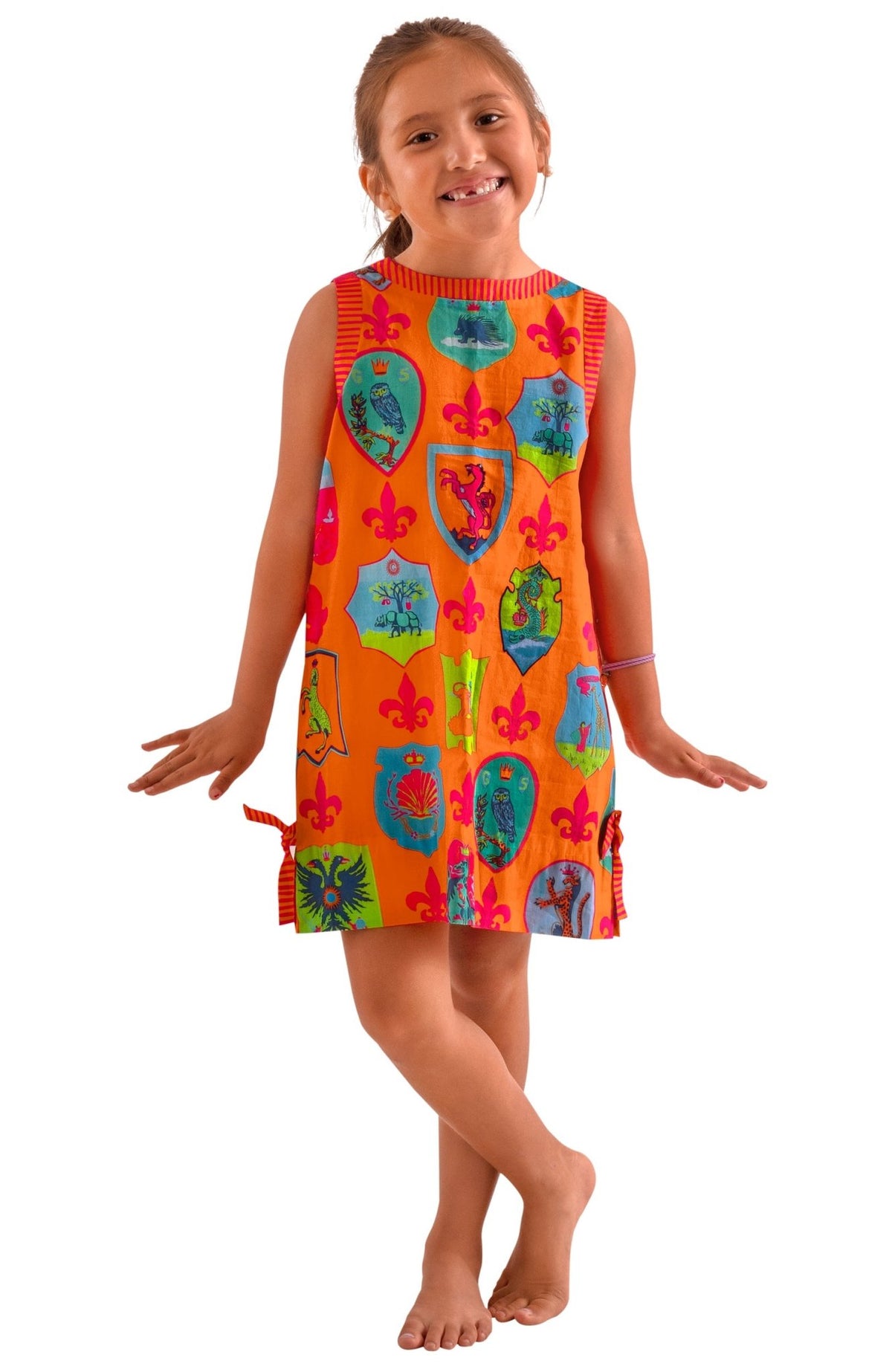 Girls Dress - Sienna Crest Orange