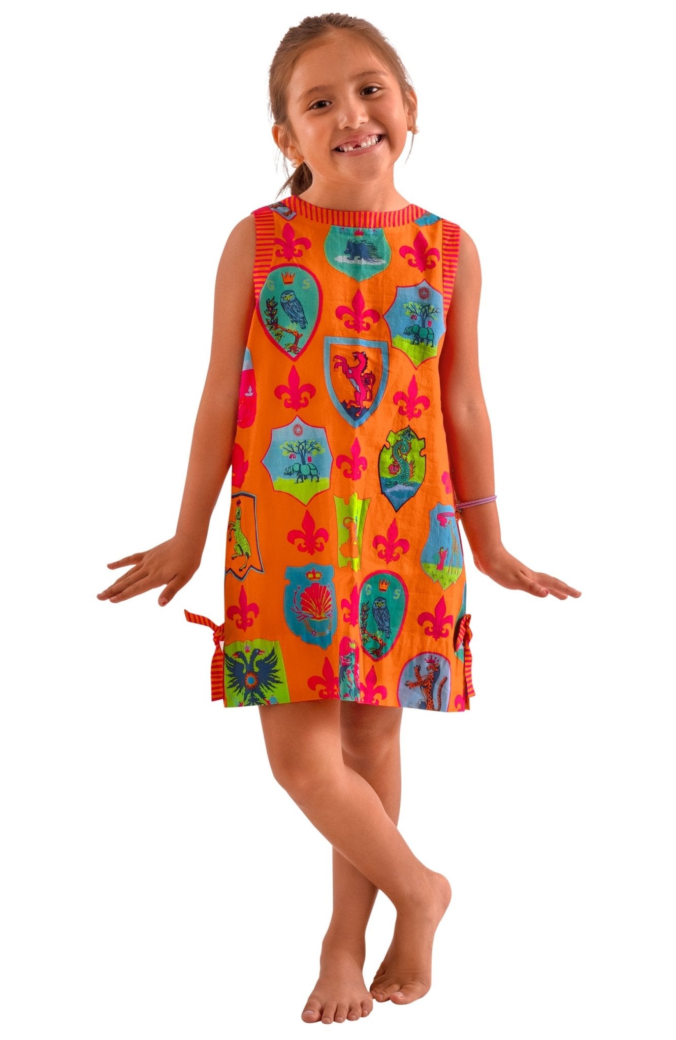 Girls Dress - Sienna Crest Orange