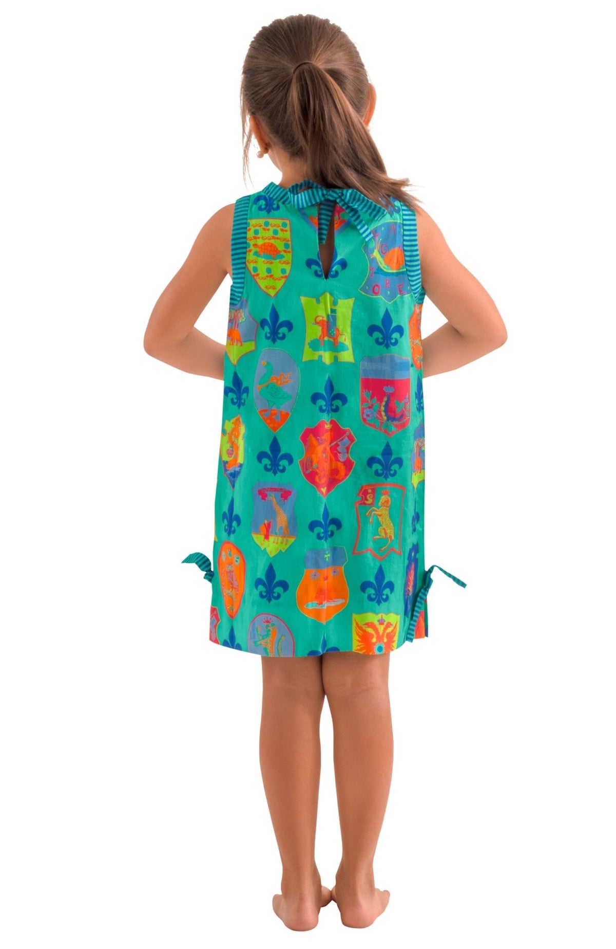 Girls Dress - Sienna Crest Turquoise
