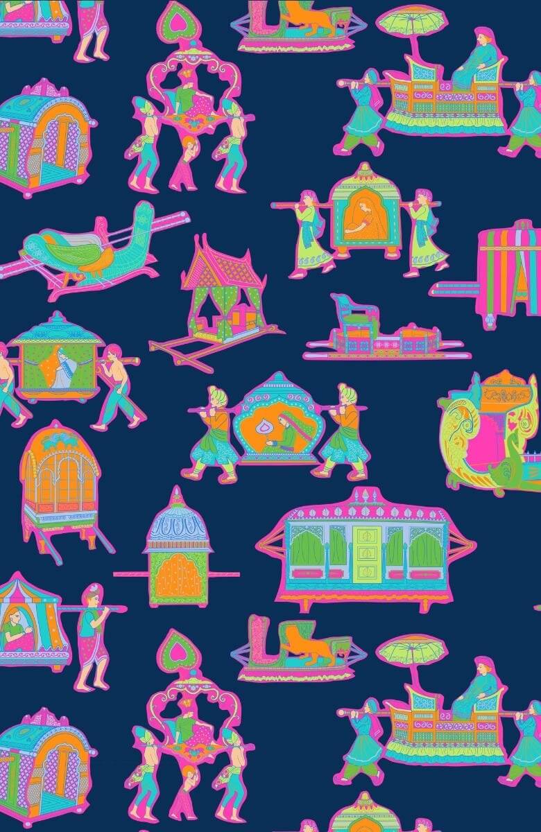 Girly Girl Dress - Palanquin Party - Final Sale Navy Brights