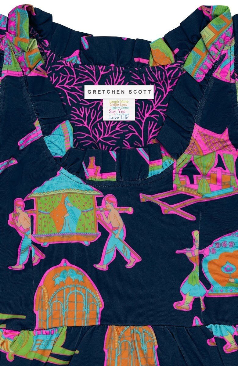 Girly Girl Dress - Palanquin Party - Final Sale Navy Brights