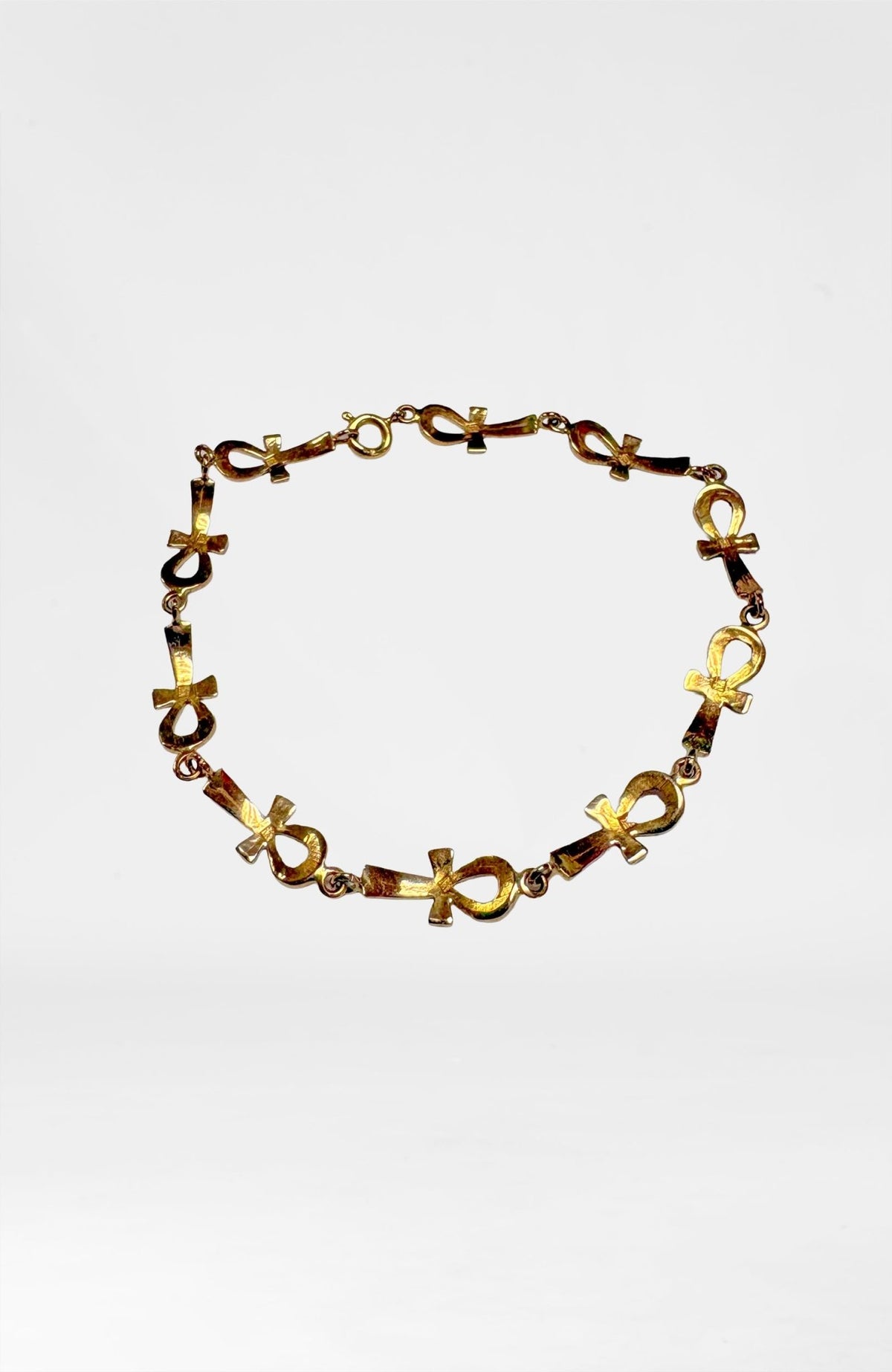 Gold Egyptian Ankh Bracelet14k
