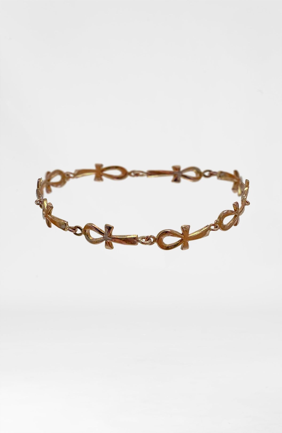 Gold Egyptian Ankh Bracelet14k