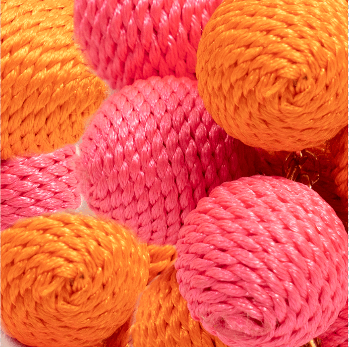 Great Balls Of Fire Earrings Pink Orange One Size