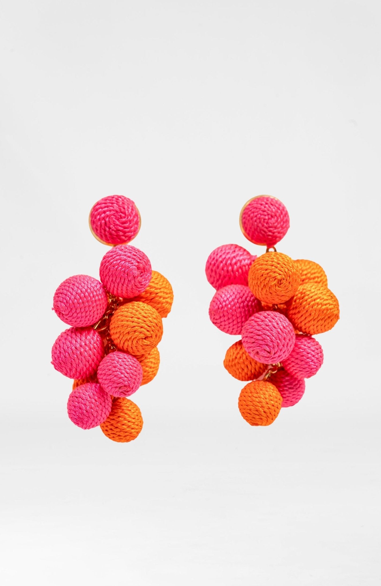 Great Balls Of Fire Earrings Pink Orange One Size