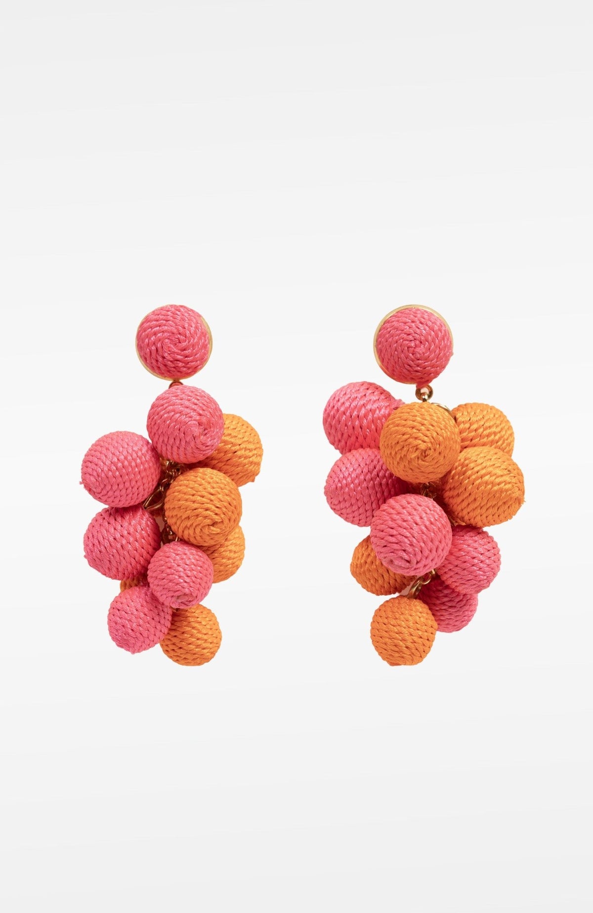 Great Balls Of Fire Earrings Pink Orange One Size