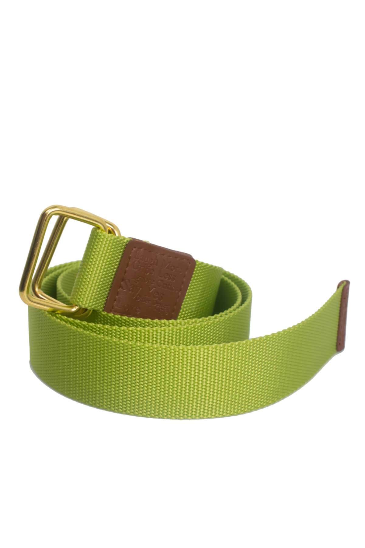 D-Ring Web Belt Lime