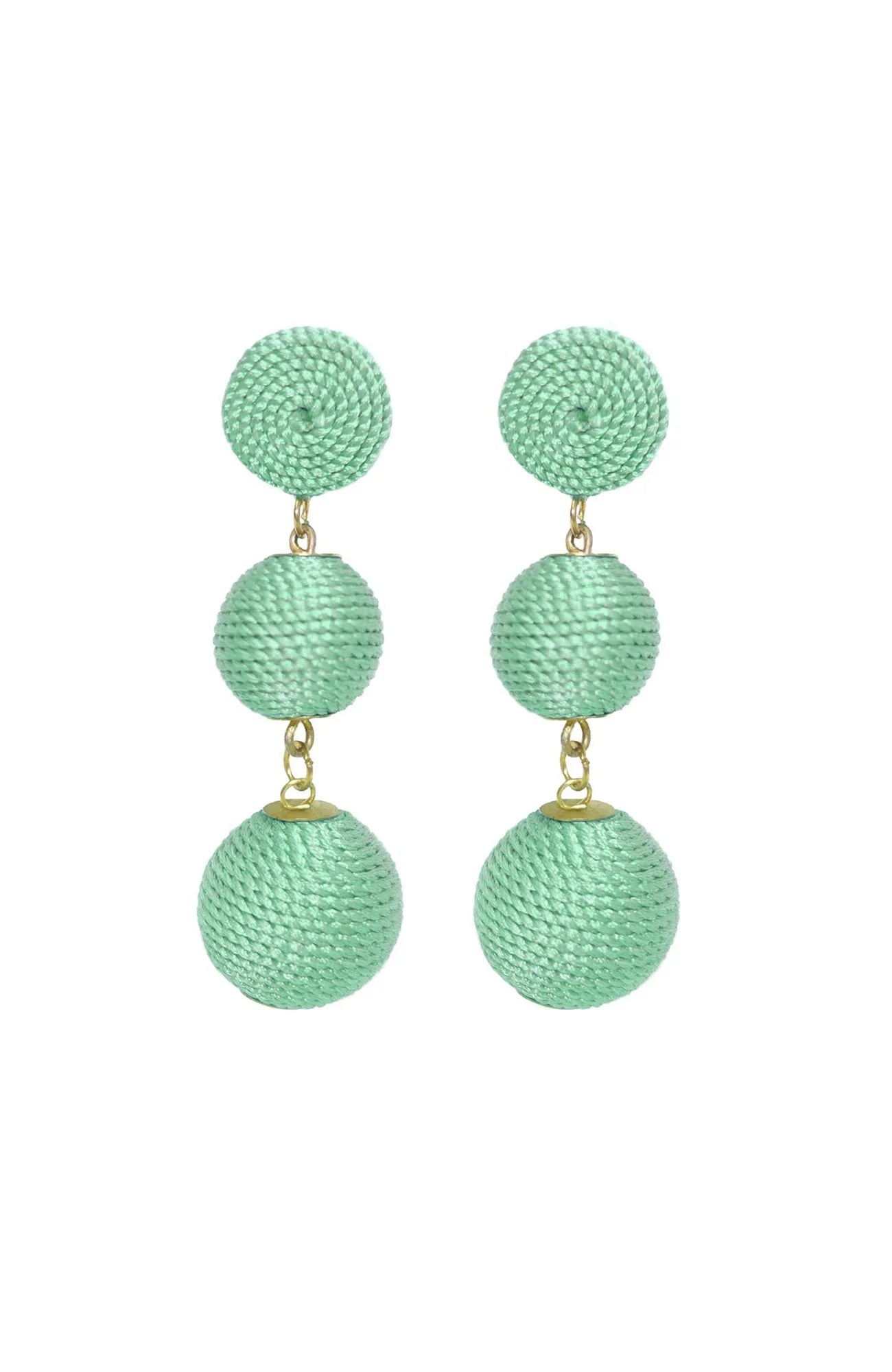 3-Drop Earrings - Durban Seafoam One Size